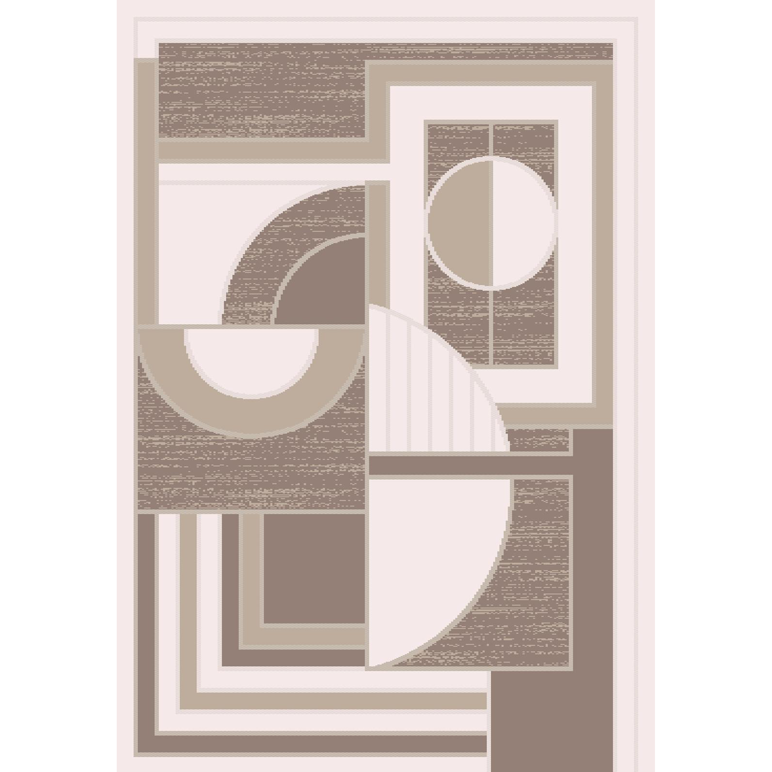 Dywan Arno geometryczny beżowo-kremowy 160 x 230 cm