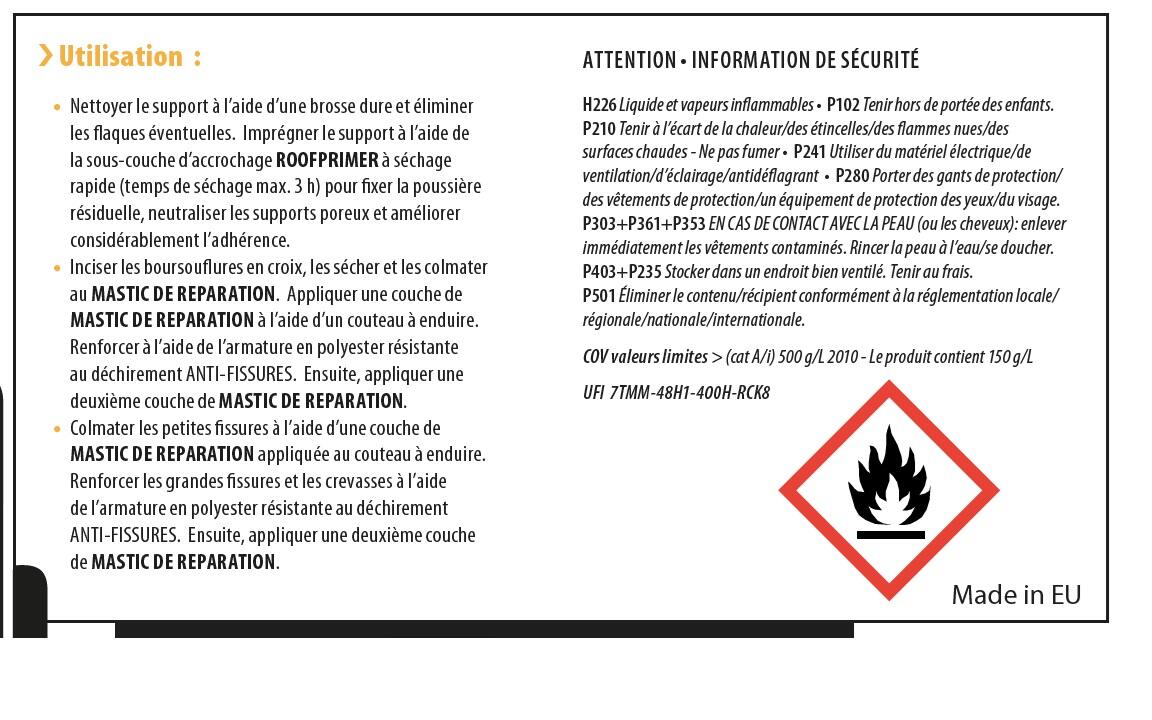 Mastic de réparation 1 kg noir - 3