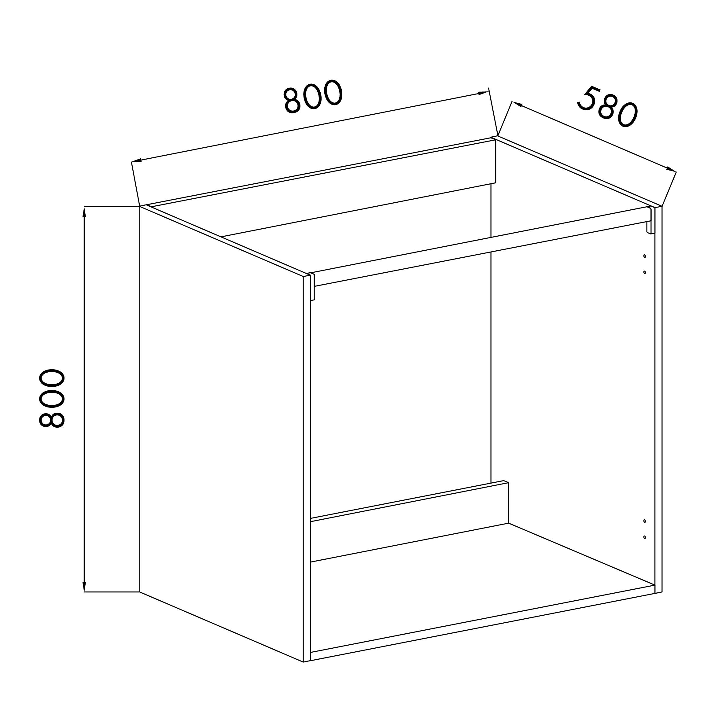 MÓDULO COCINA BLANCO BAJO FREGADERO HIDRÓFUGO 80X80X58CM - 2