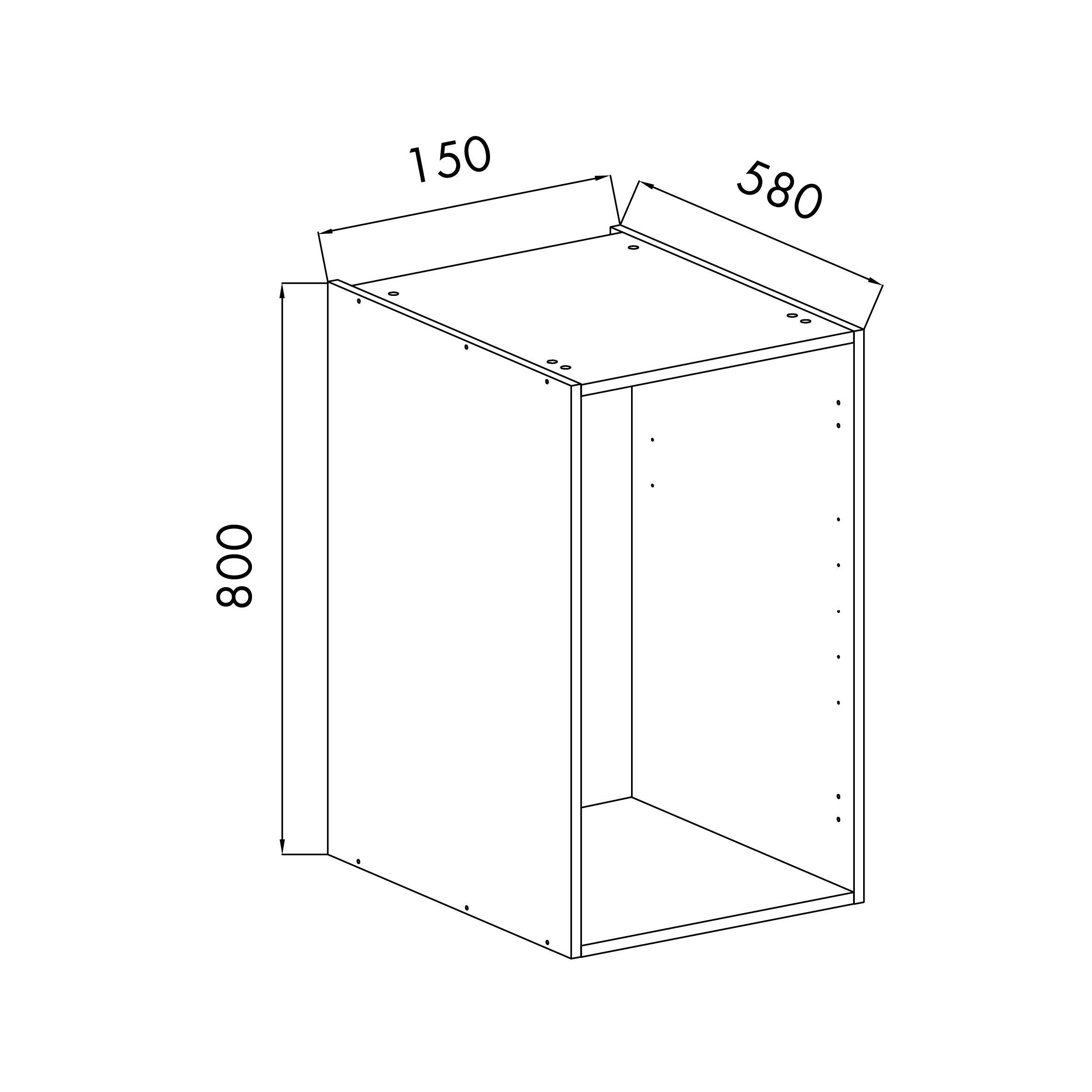 MÓDULO COCINA BLANCO BAJO 80X15X58CM - 2