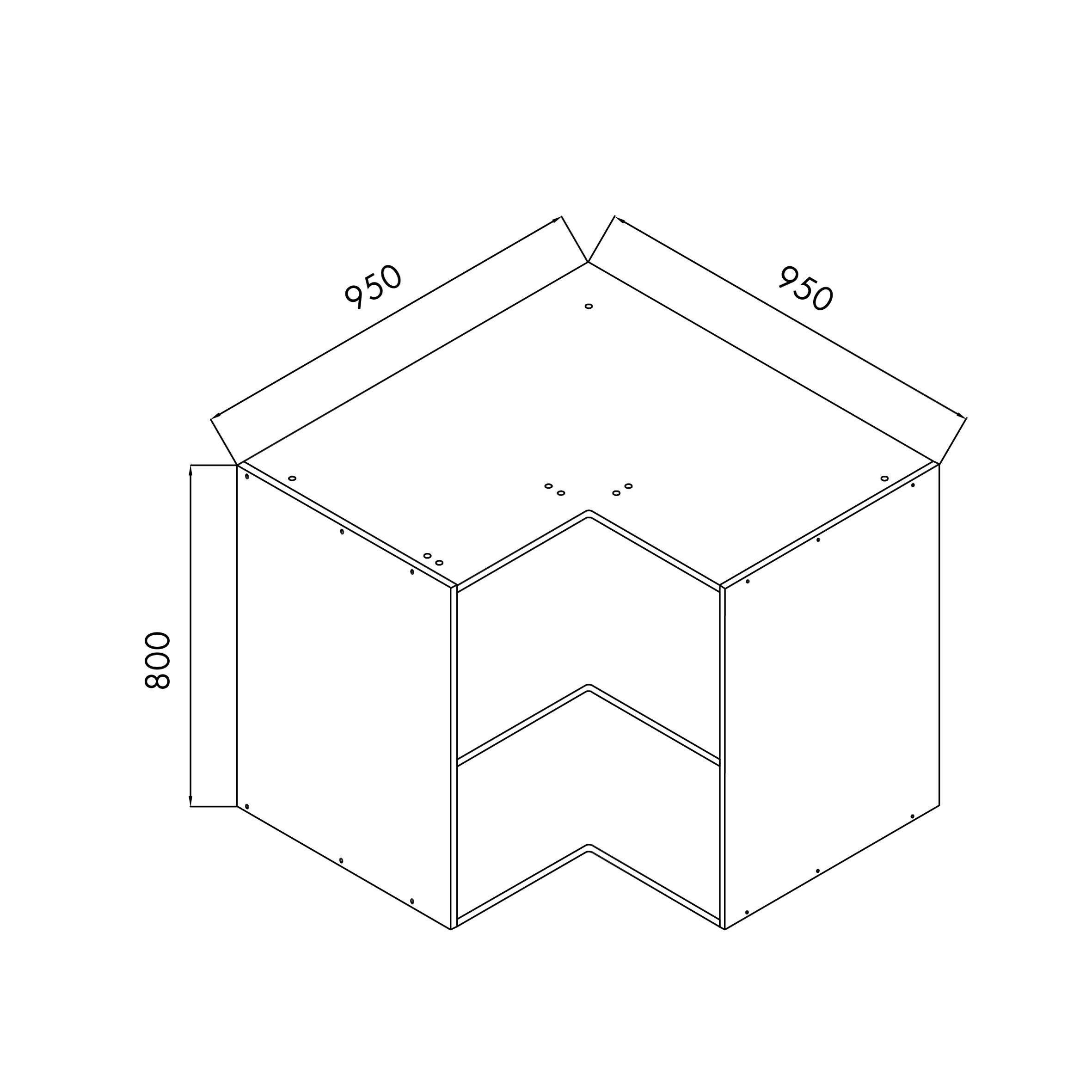 MÓDULO COCINA BLANCO BAJO RINCÓN 80X95X58CM - 2