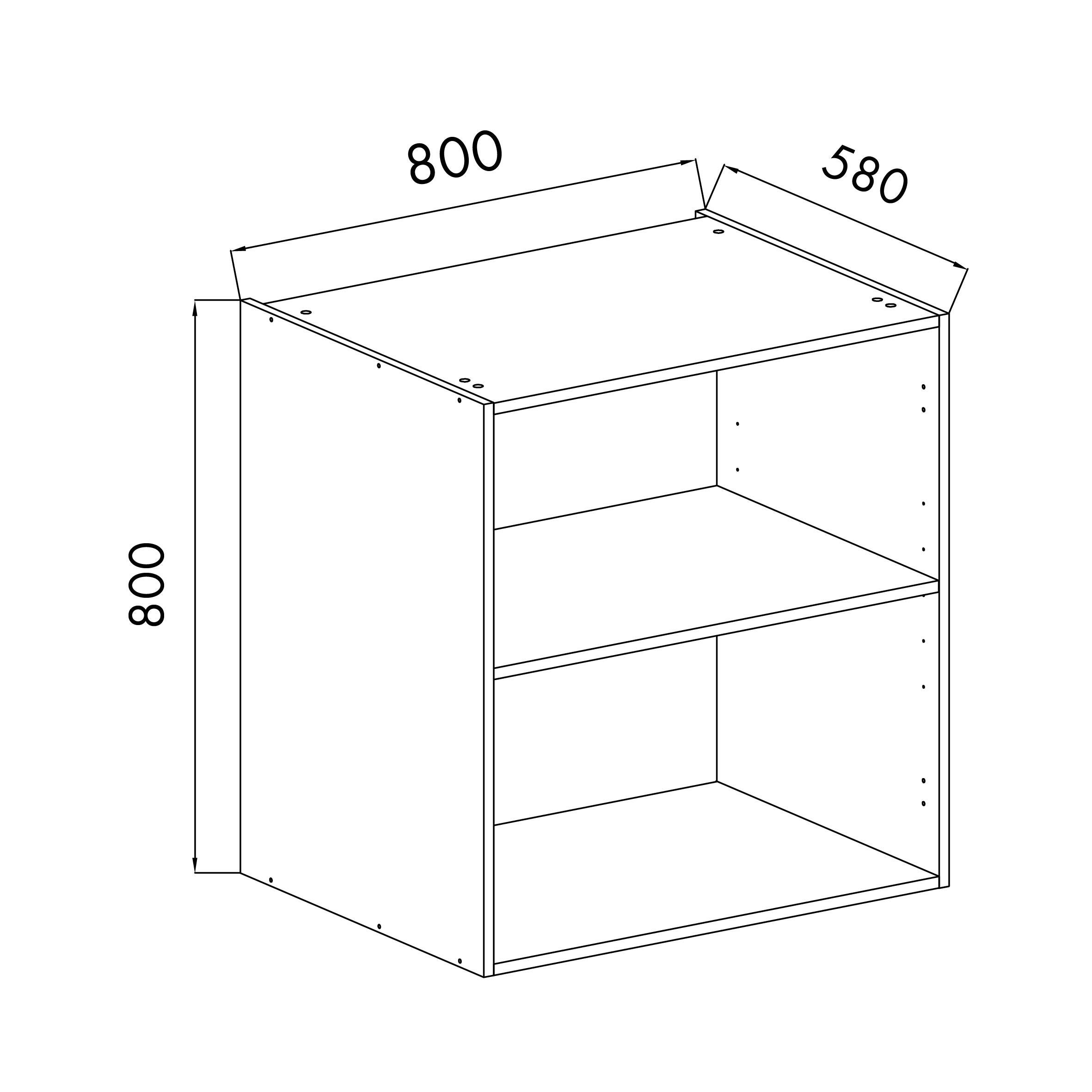 MÓDULO COCINA BLANCO BAJO 80X80X58CM - 2