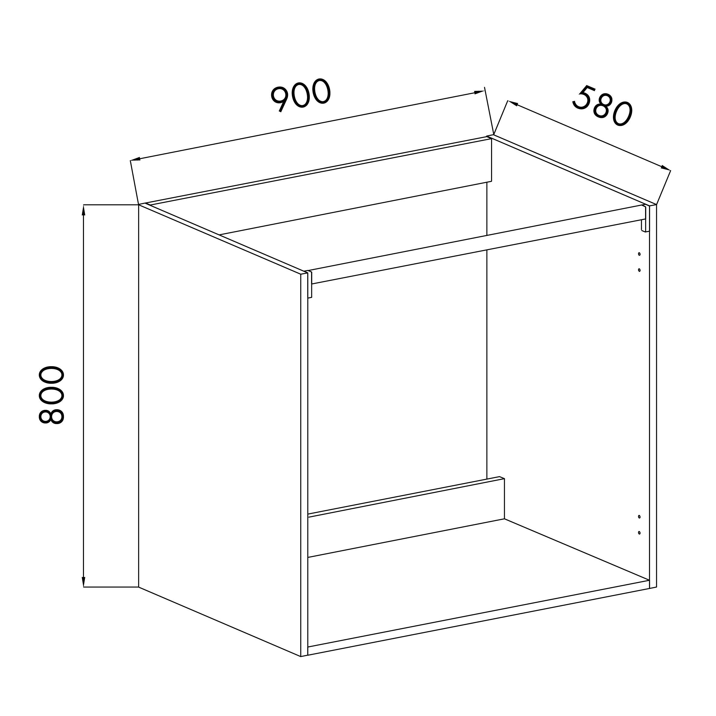 MÓDULO COCINA BLANCO BAJO FREGADERO HIDRÓFUGO 80X90X58CM - 2