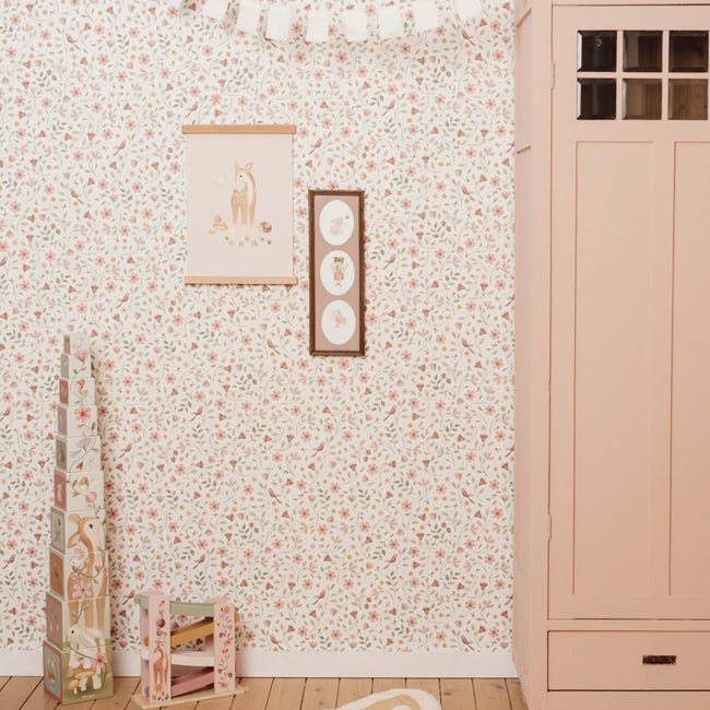 Papier Peint Intissé / Adhésif – Déco Murale Fleurs Modèle B-B-0286-j-a