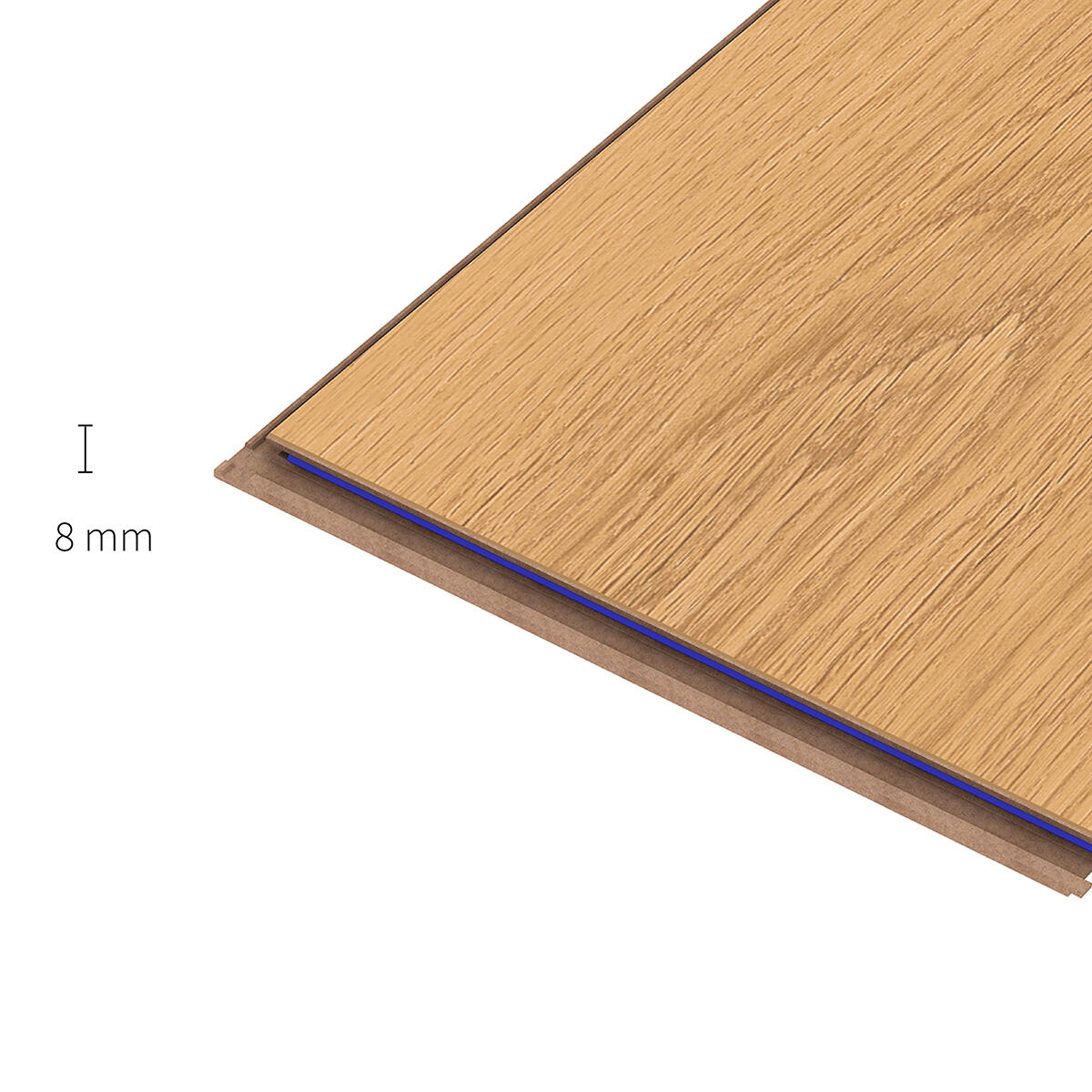 Pavimento laminato effetto legno giallo, resistente all'acqua, AC4 classe 32, sp. 8 mm, ARTENS Taranis, 2.22 m² - 8