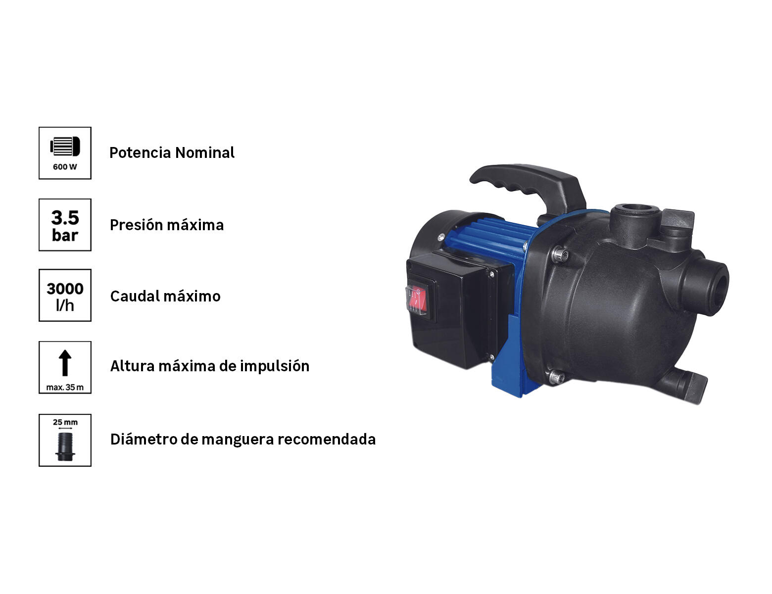 Bomba de superficie autoaspirante THE GARDEN PEOPLE B600 - 3