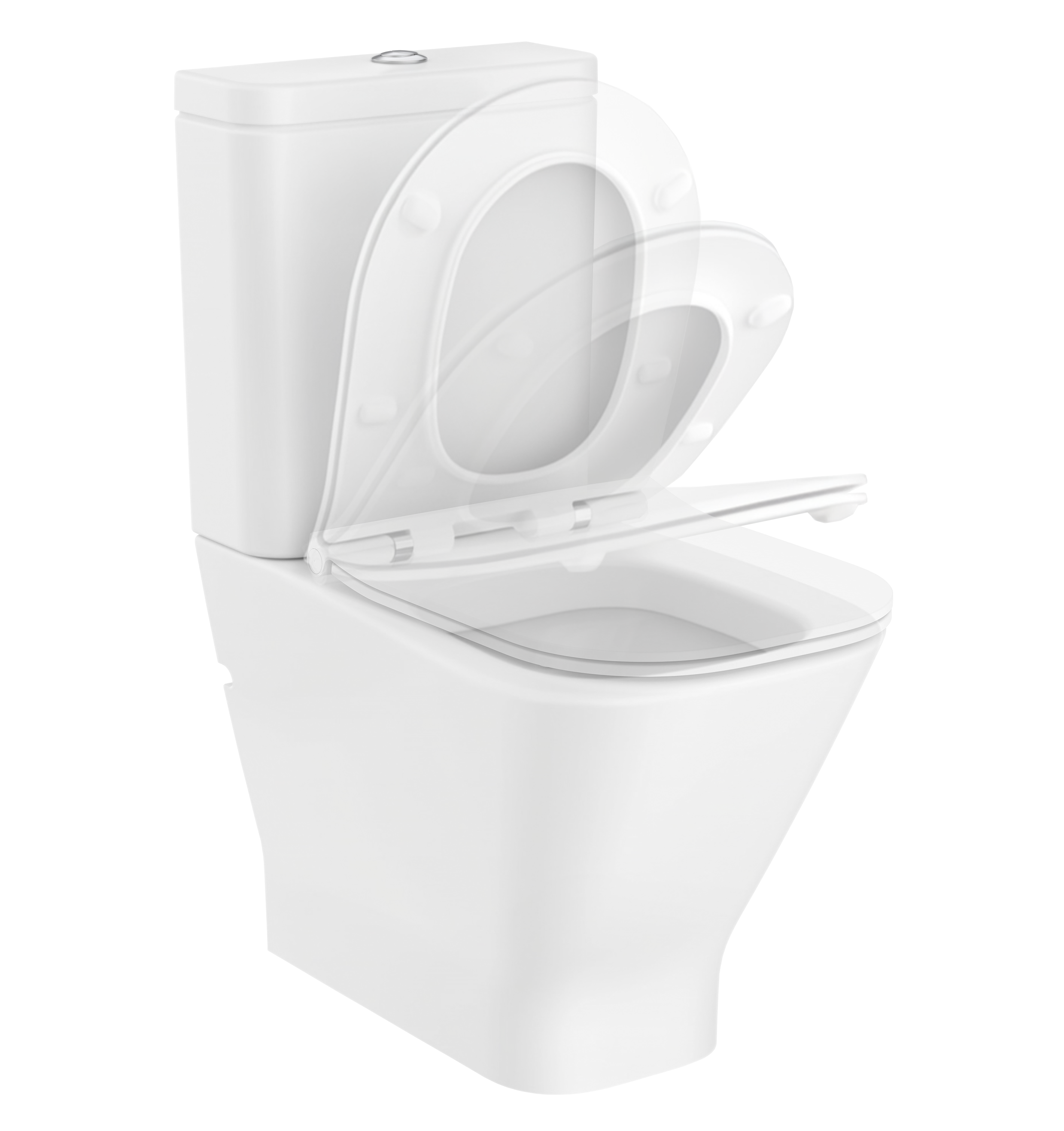 Pack sanita ao chão rimless branco saída duplo 3/4.5 l Roca Cassandra - 2