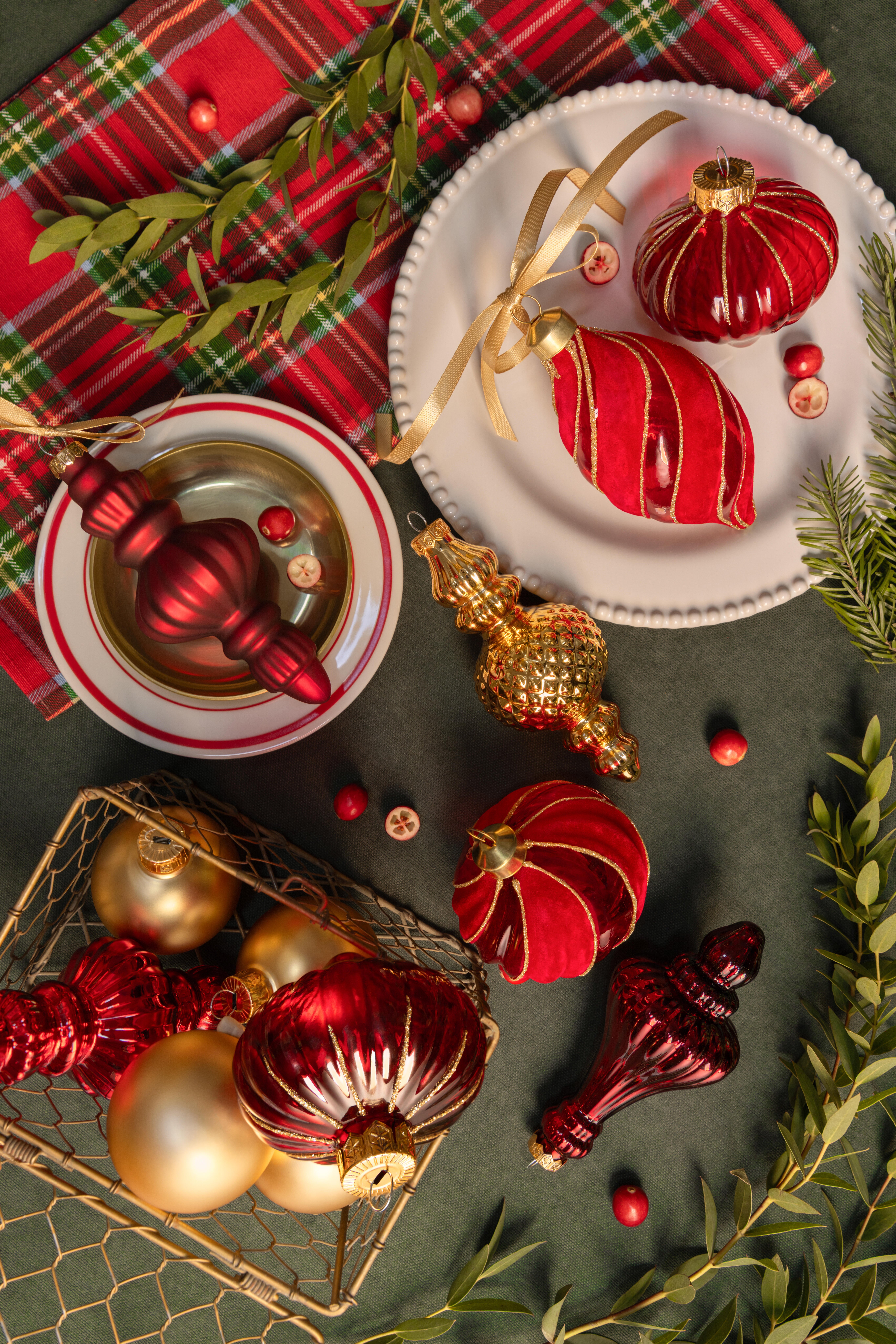 Bombki szklane 6cm 20szt. złote tuba Vitbis - 5