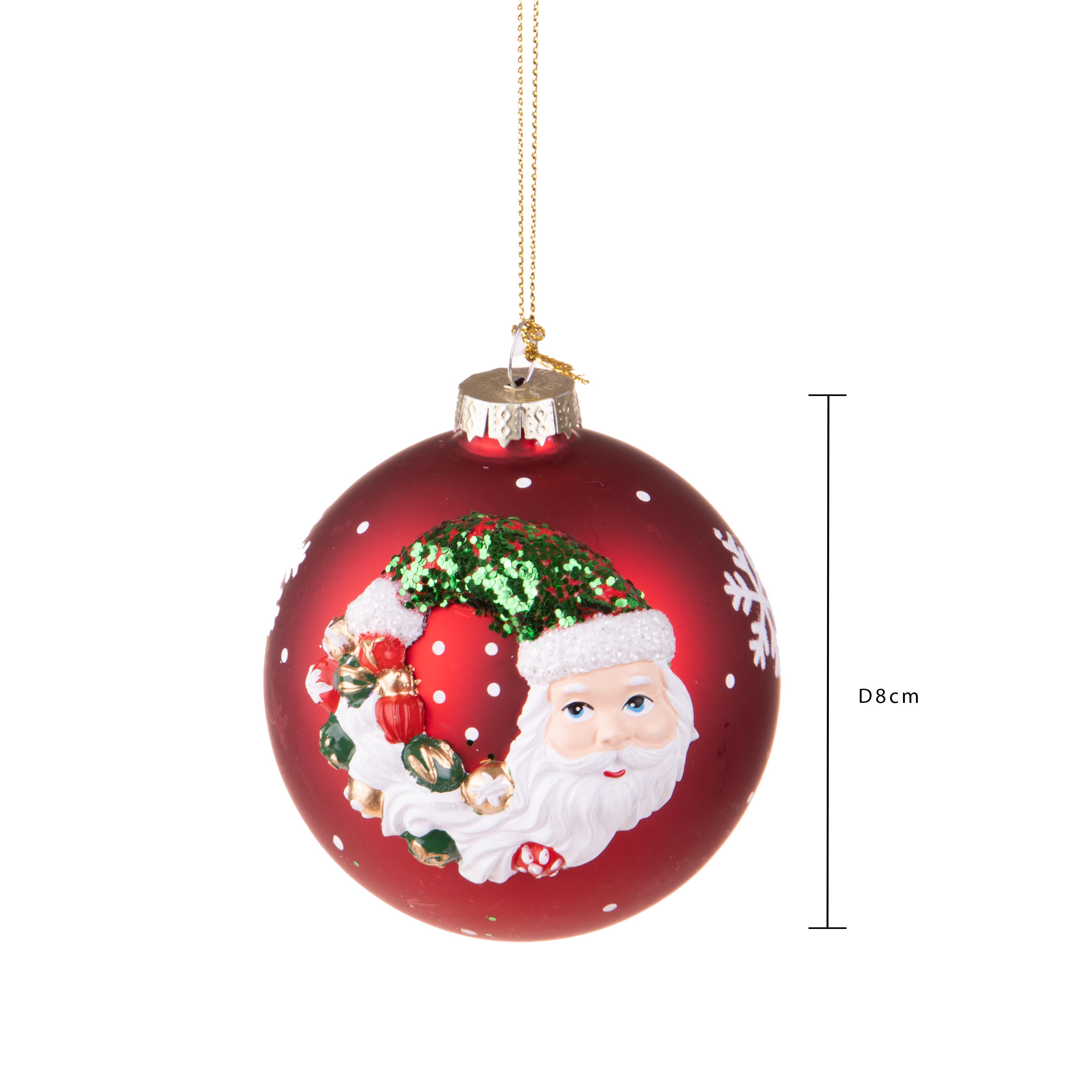 Sfera natalizia in vetro ø 8 cm confezione da 6 pezzi - 2