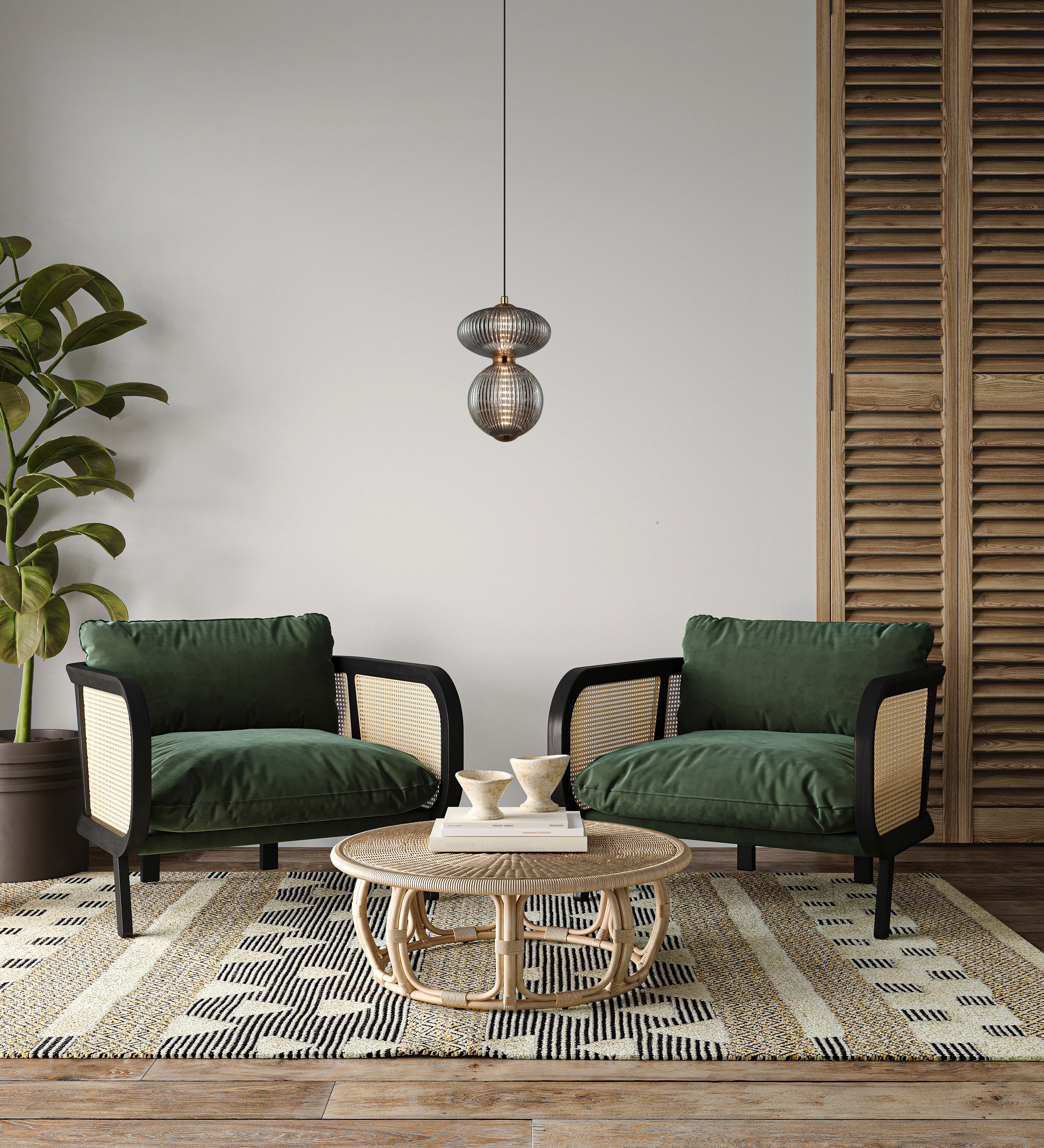 Lampa wisząca Nico szkło dymione 950 lm LED Italux - 2