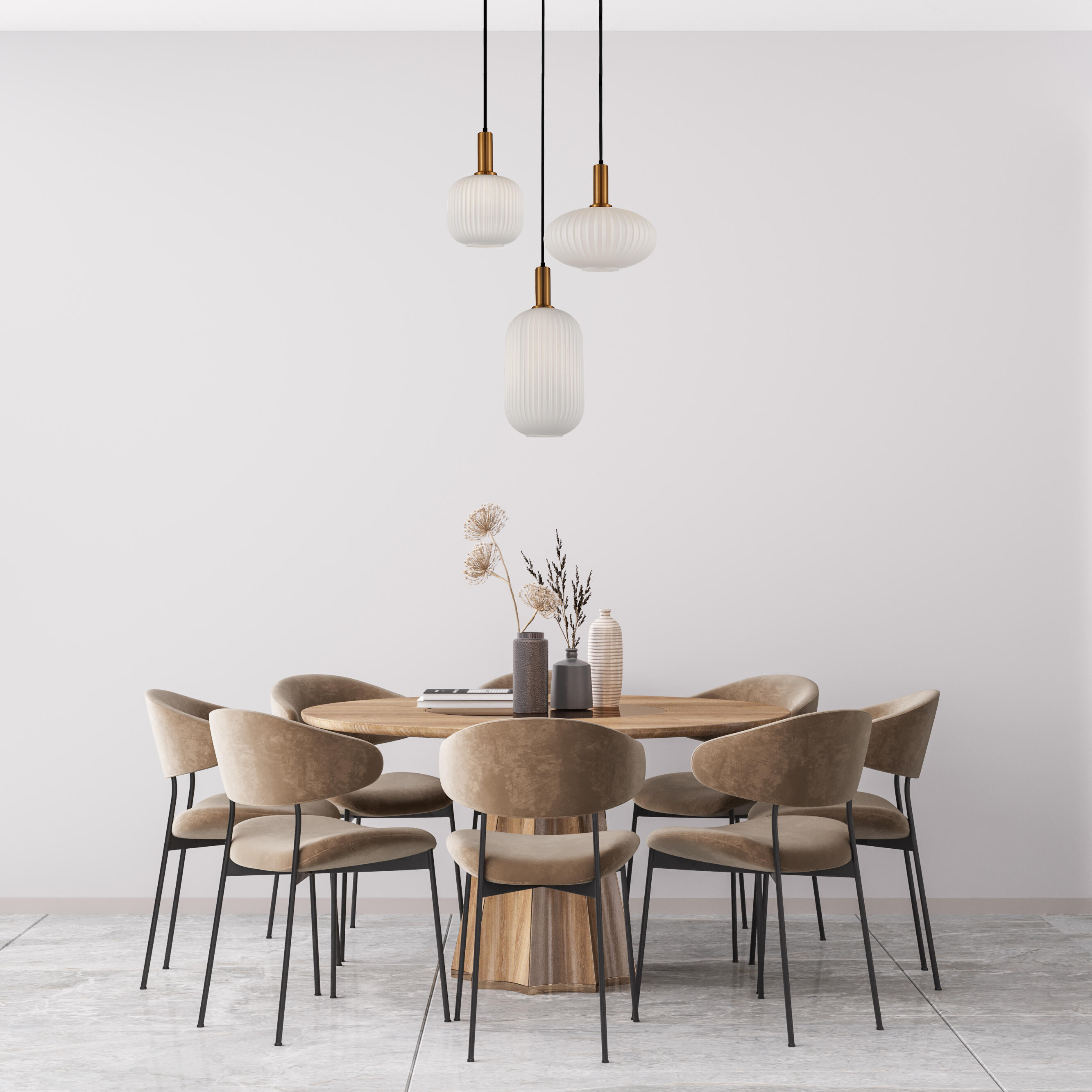 Lampa wisząca Della złota 3 x E27 Italux - 2