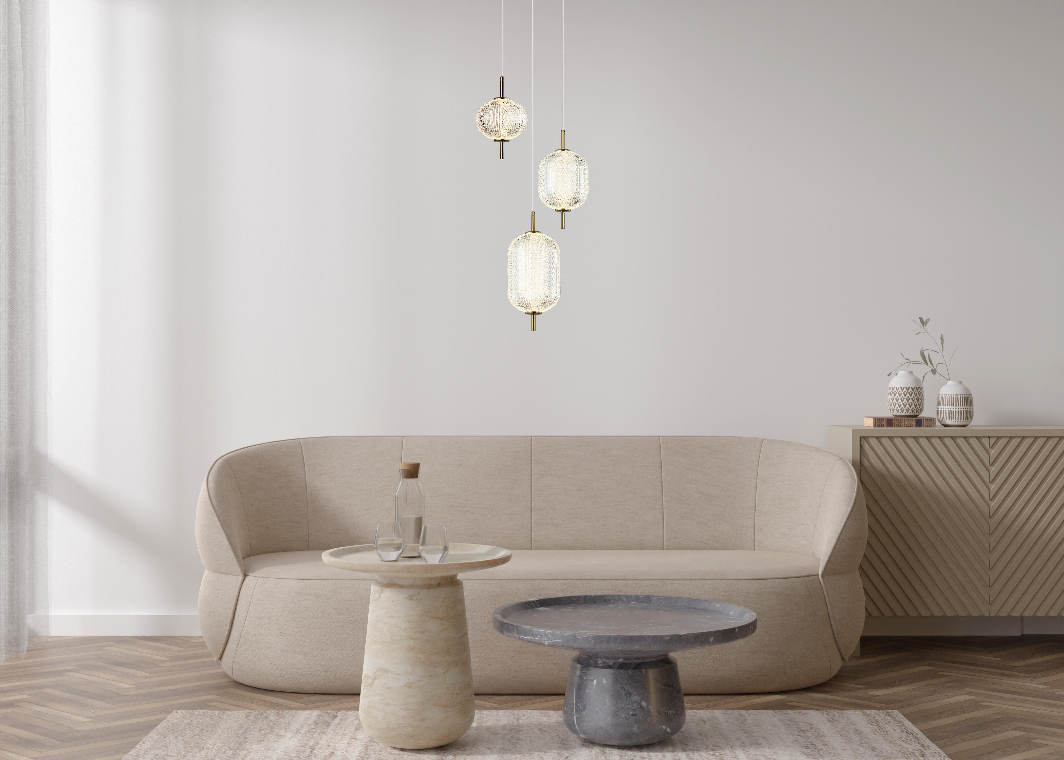 Lampa wisząca Corado złota 3 x LED Italux - 2