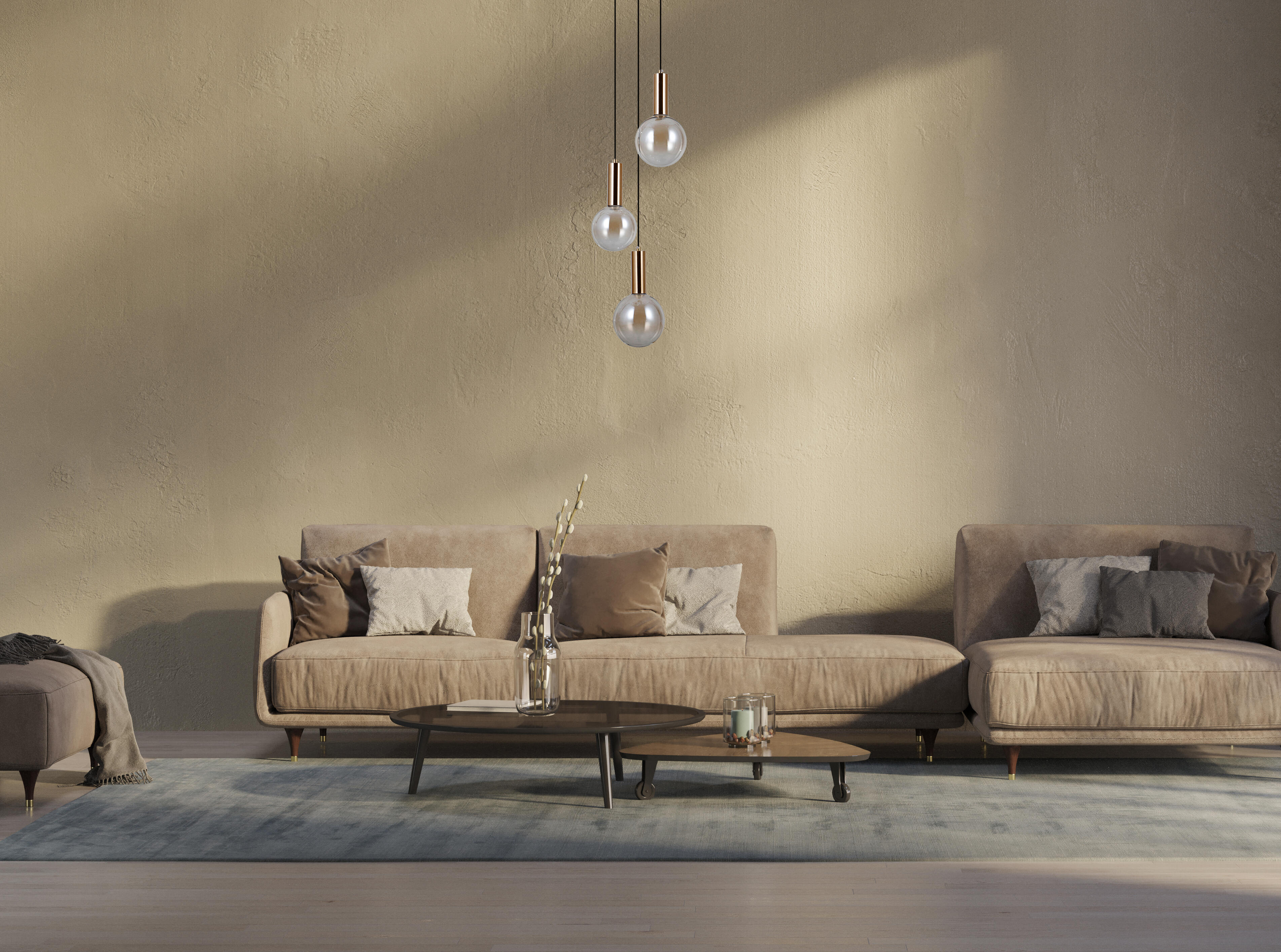 Lampa wisząca Strela złota 3 x LED Italux - 2