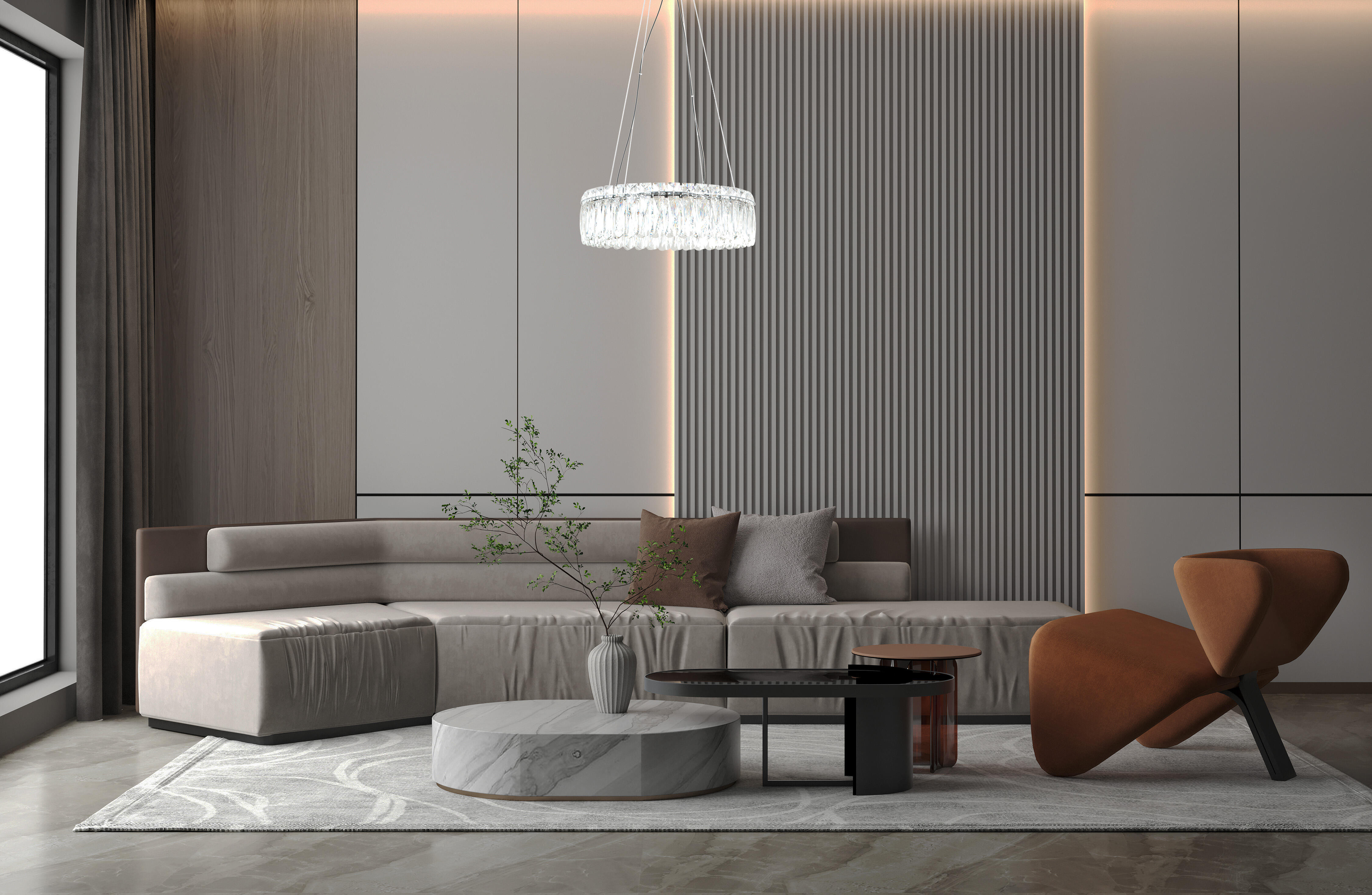 Lampa wisząca Nosta szkło LED Italux - 2