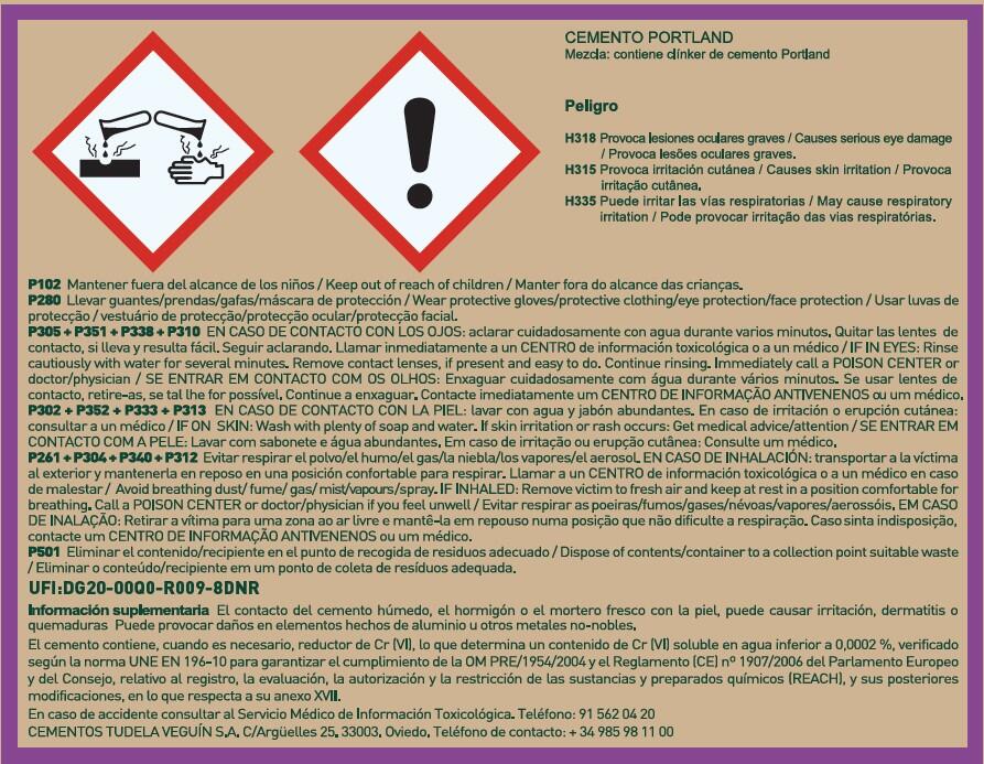 CEMENTO GRIS TUDELA VEGUIN V/A (S-V) 32,5N  35 KG - 2