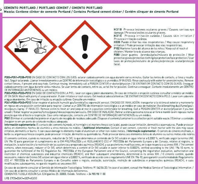 CEMENTO BLANCO TUDELA VEGUIN 42,5R 25 KG - 2