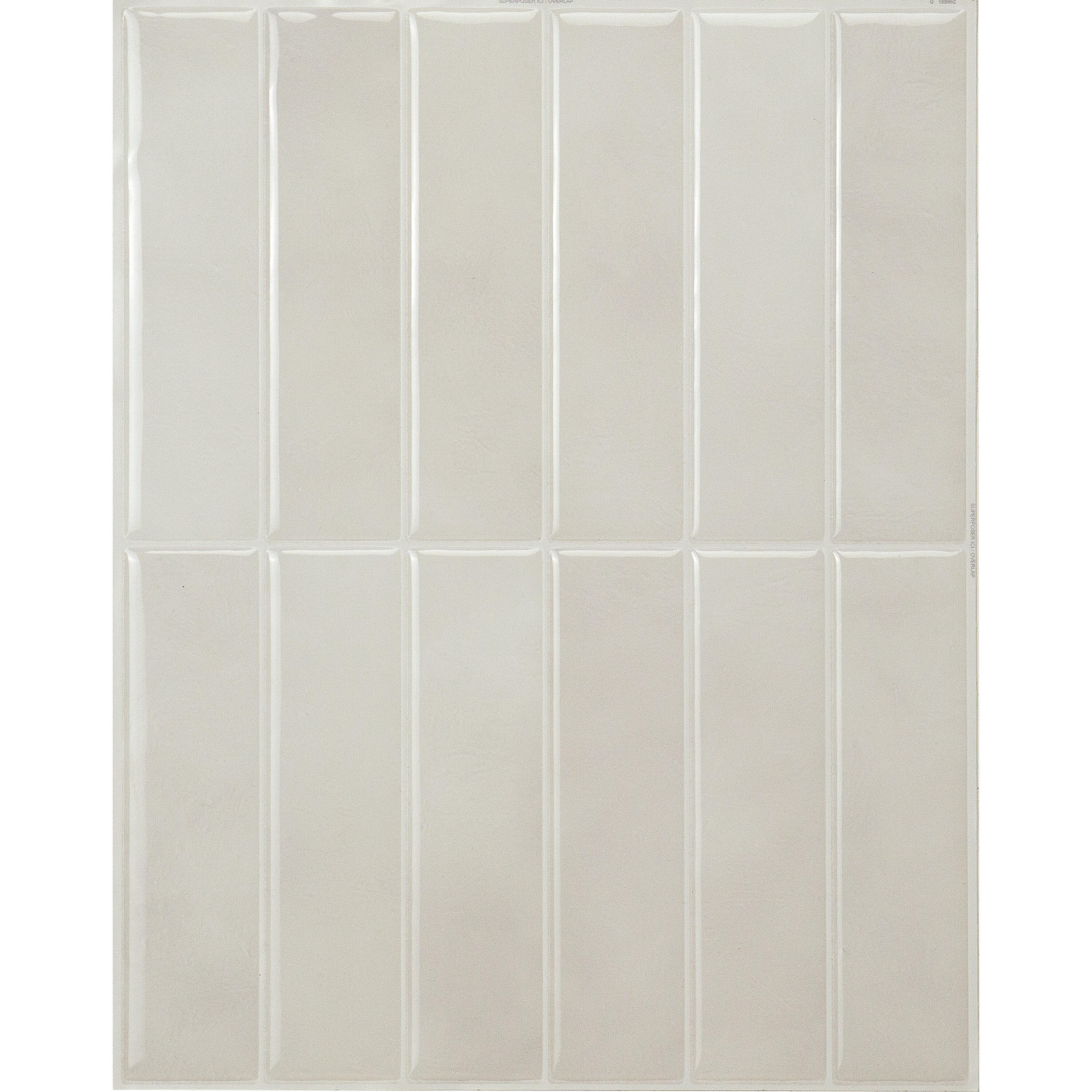 Adhesivo decorativo en rollo Poliuretano Zen Baldosa Morocco Essaouira color Blanco brillante. De 0.228 x 0.29 m. Recomendado: para decorar una pared o un objeto. SMART TILES - 5
