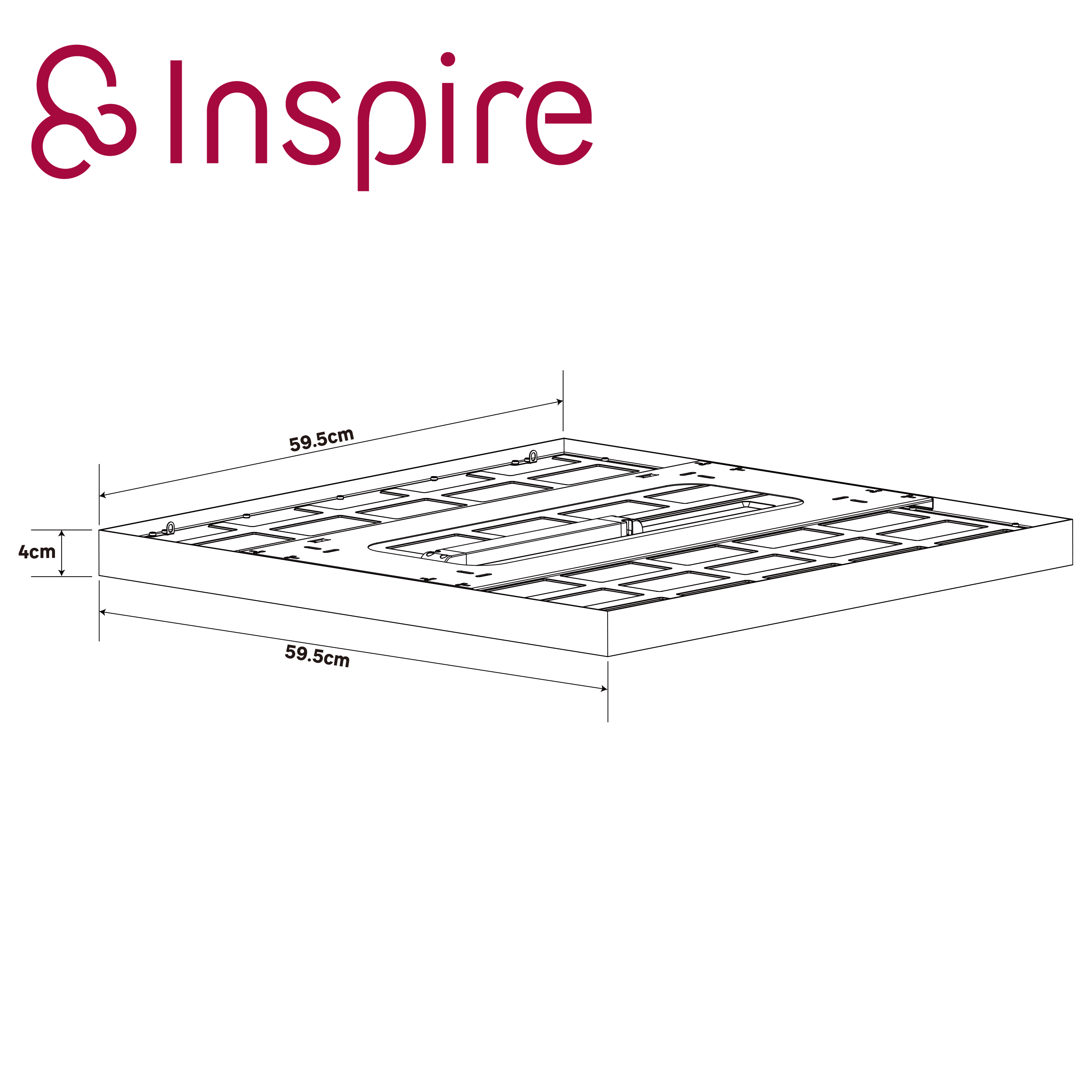 Panneau LED Ulivia 59.5 x 59.5 cm Classe A, 5400 Lm blanc neutre, INSPIRE blanc - 7