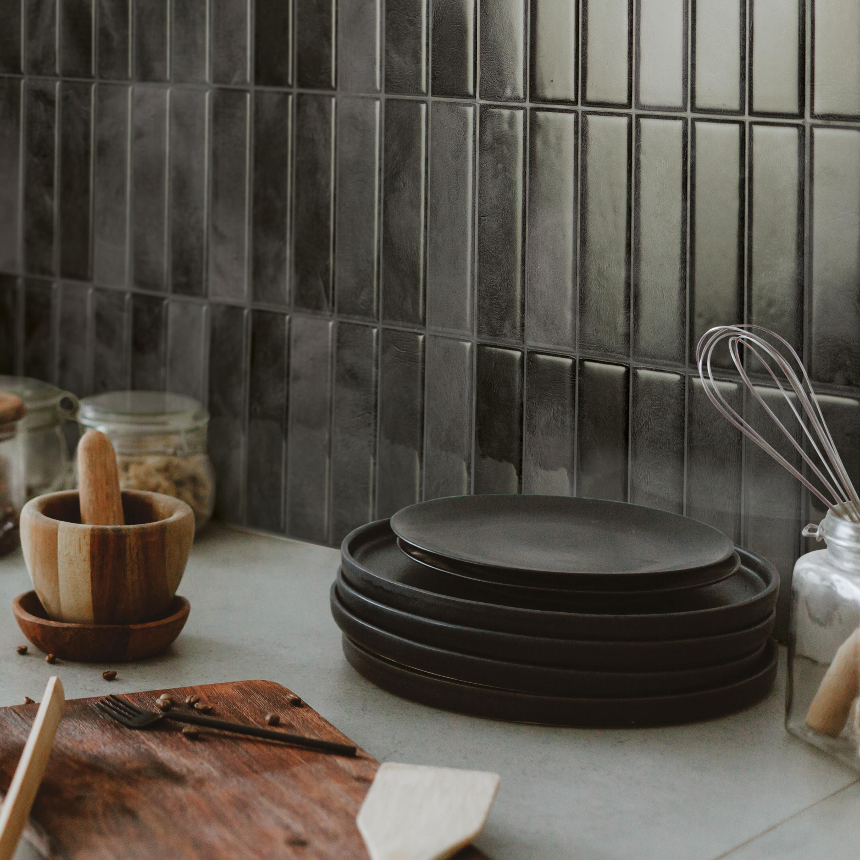 Copertura autoadesivo SMART TILES Morocco Zaida nero lucido 22.8 cm x 29 cm - 3