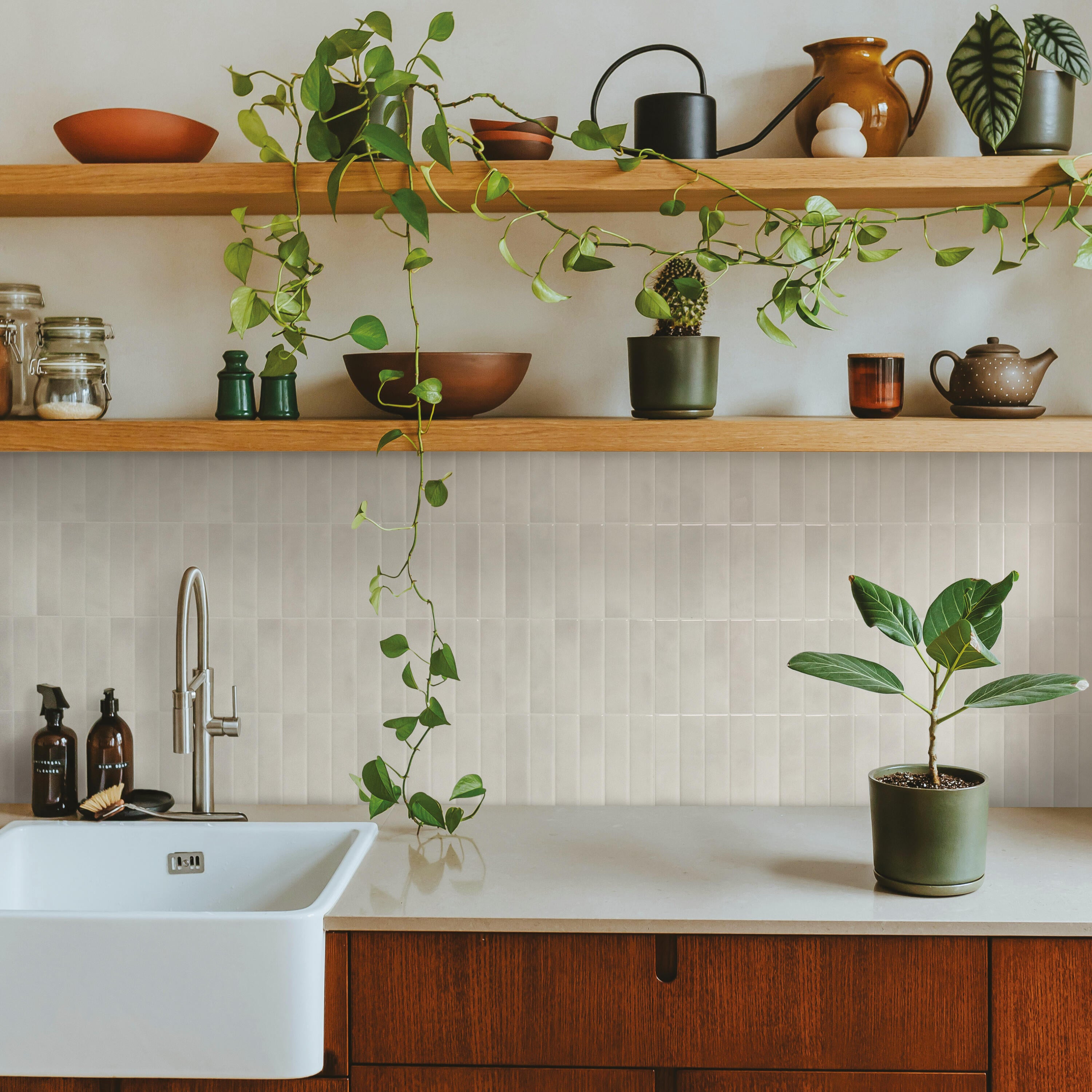 Adhesivo decorativo en rollo Poliuretano Zen Baldosa Morocco Essaouira color Blanco brillante. De 0.228 x 0.29 m. Recomendado: para decorar una pared o un objeto. SMART TILES - 7