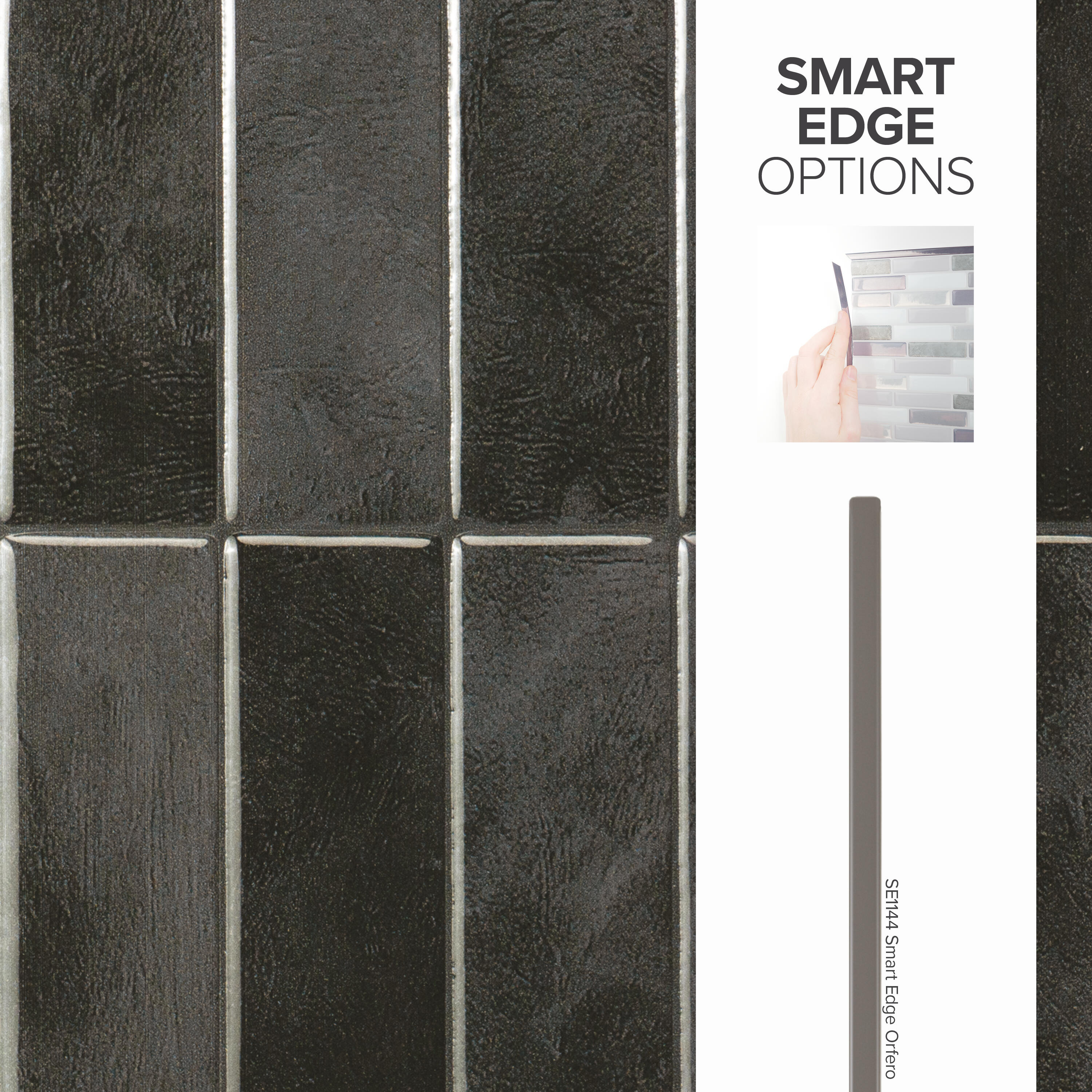 Copertura autoadesivo SMART TILES Morocco Zaida nero lucido 22.8 cm x 29 cm - 7