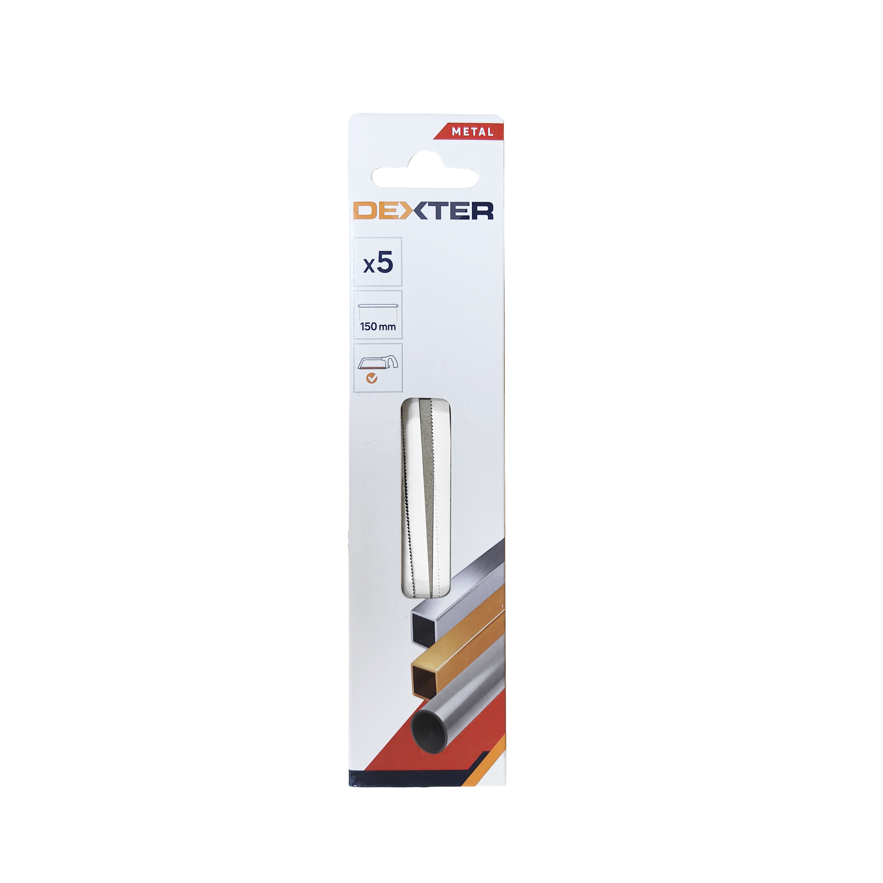 5 Lâminas de serra para metal e pvc 150 mm Dexter 24 TPI - 4