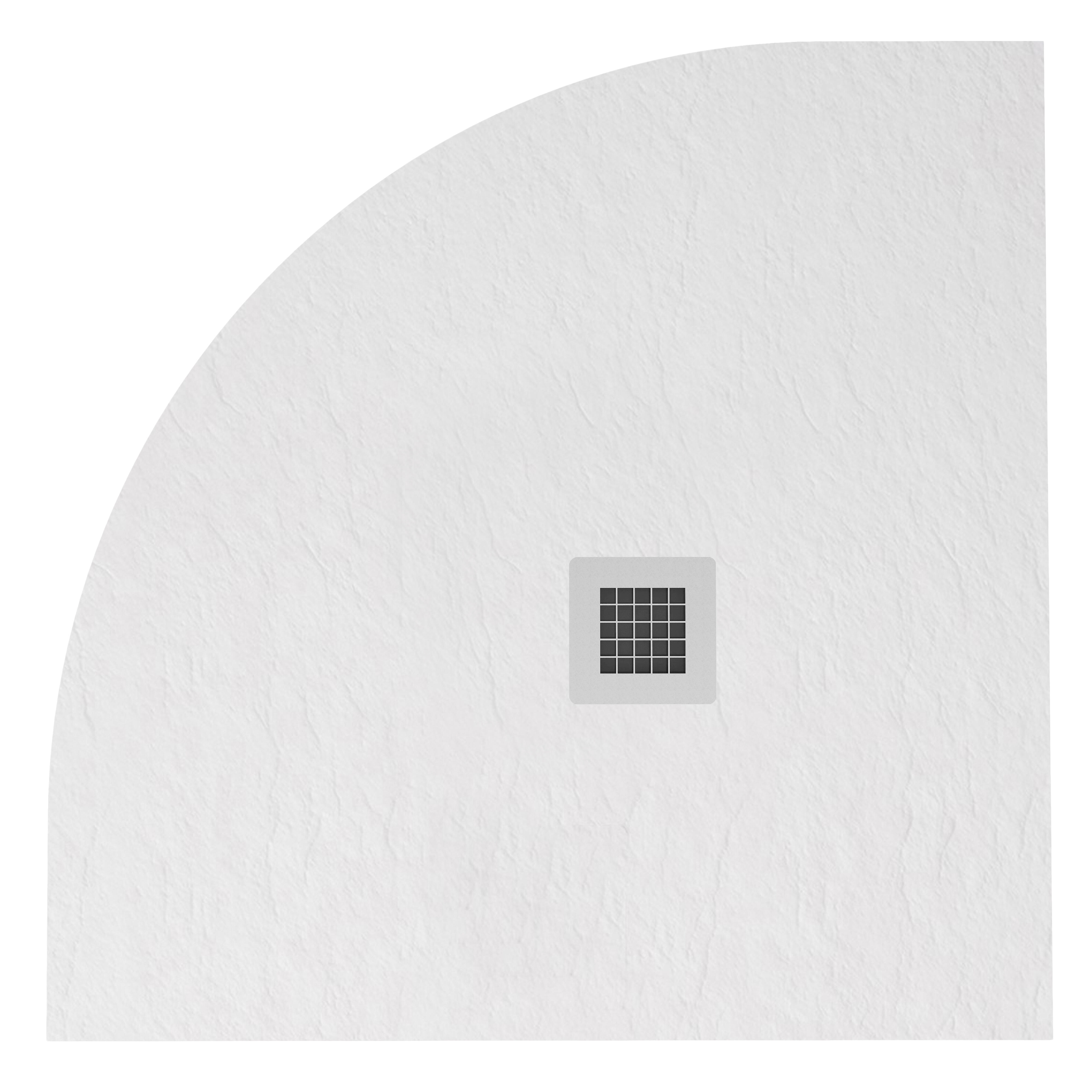 PLATO DE DUCHA SEMICIRCULAR BLANCO 90X90CM - 5