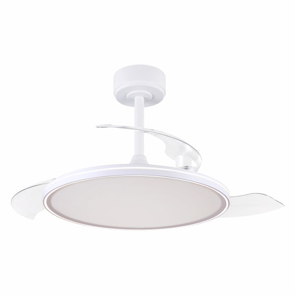 VENTILADOR DE TECHO CON ASPA RETRACTIL Ø91CM CON LUZ