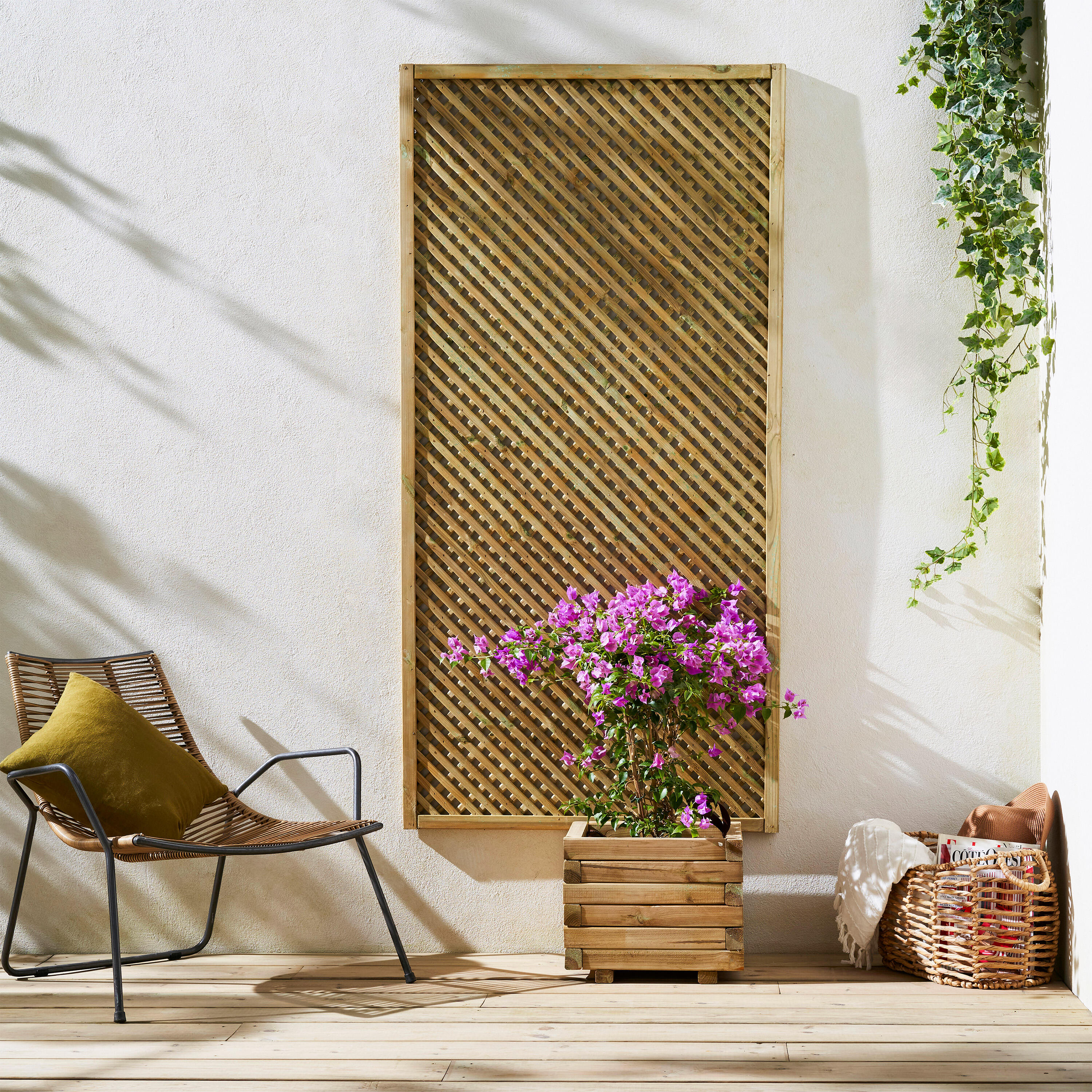 Painel decorativo RIPADO MADEIRA 90X180 CASTANHO - 9