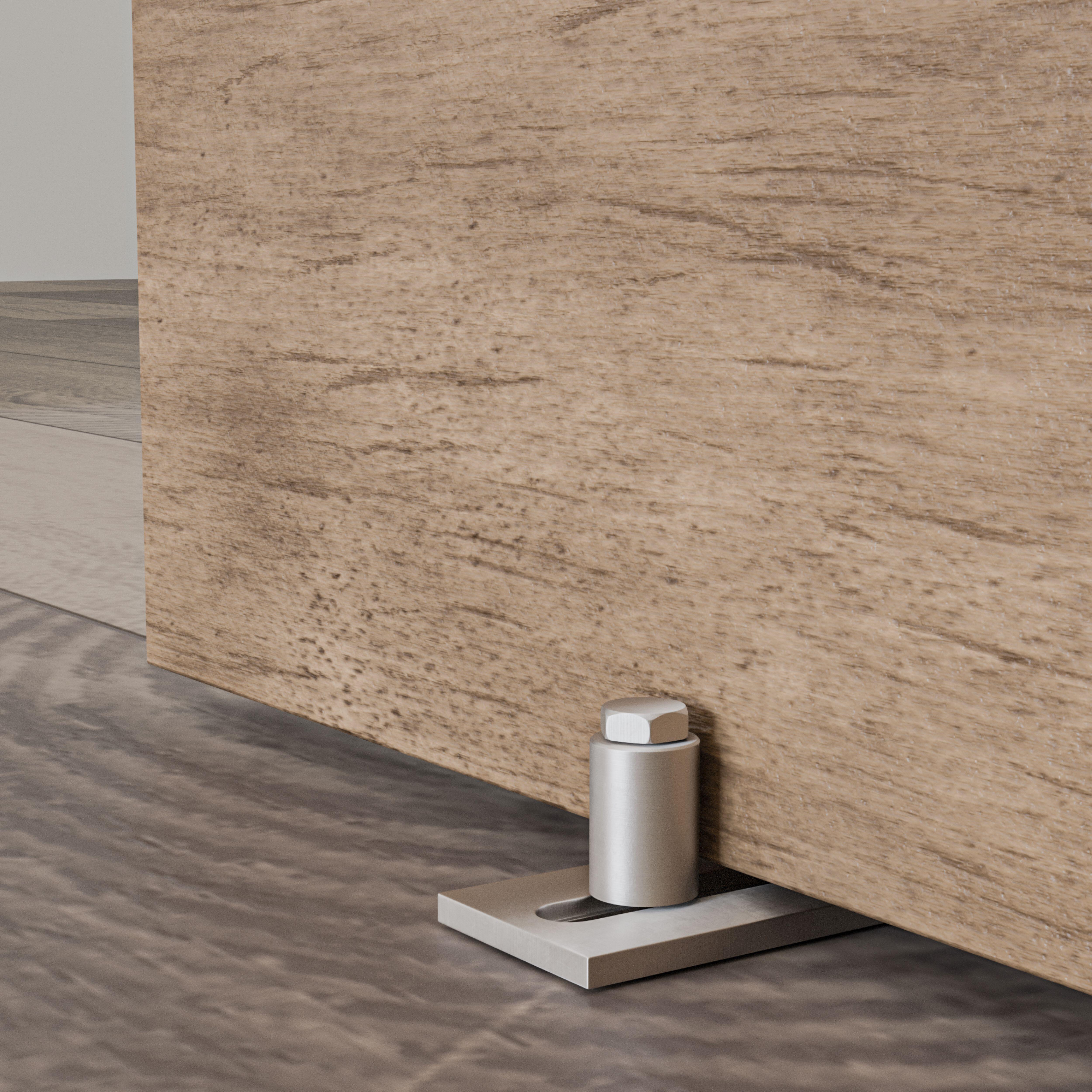 GUÍA INFERIOR PUERTA CORREDERA INOX 105X40X40MM - 2