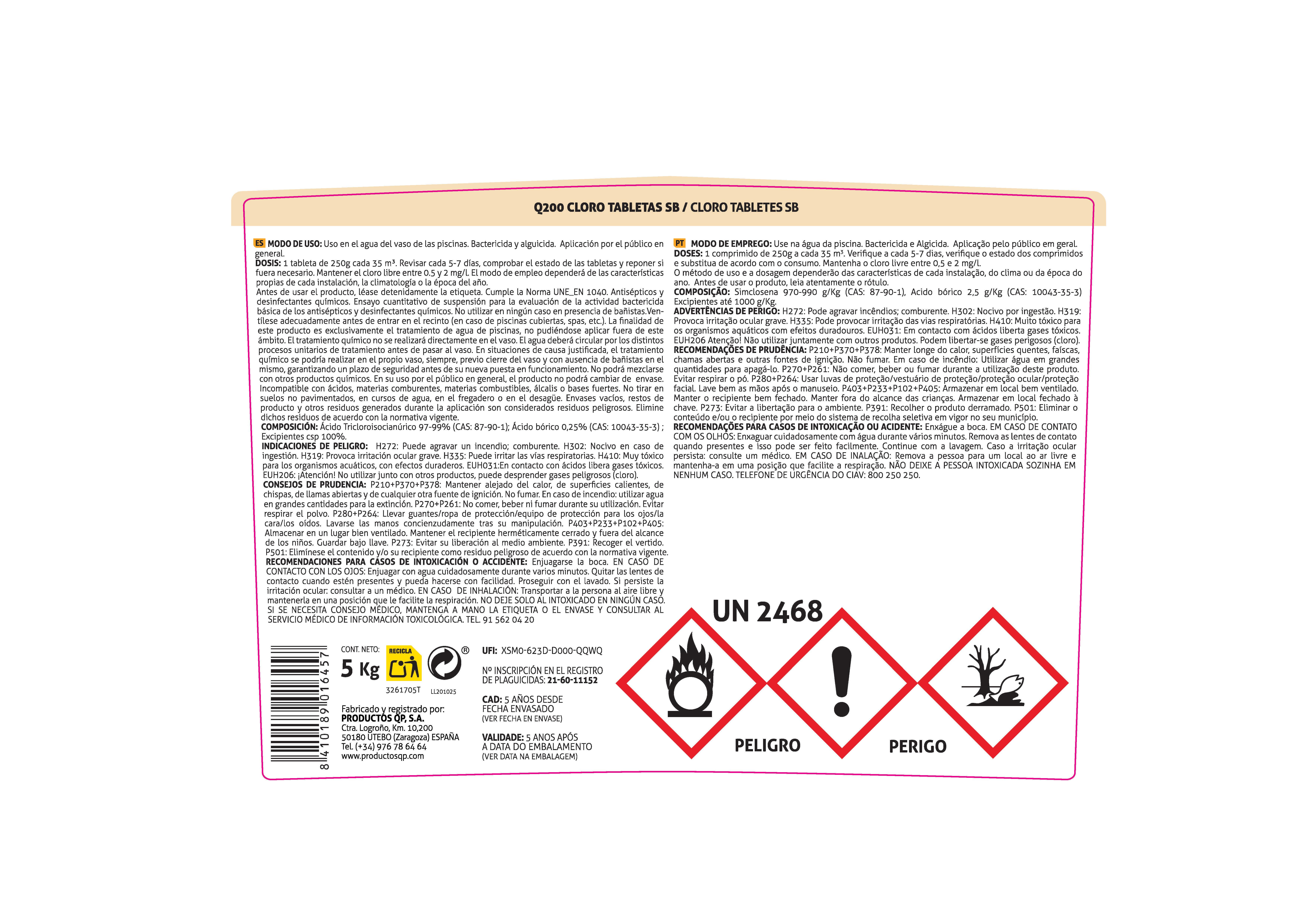 TRICLORO PASTILLAS 90% 5 KG - 4