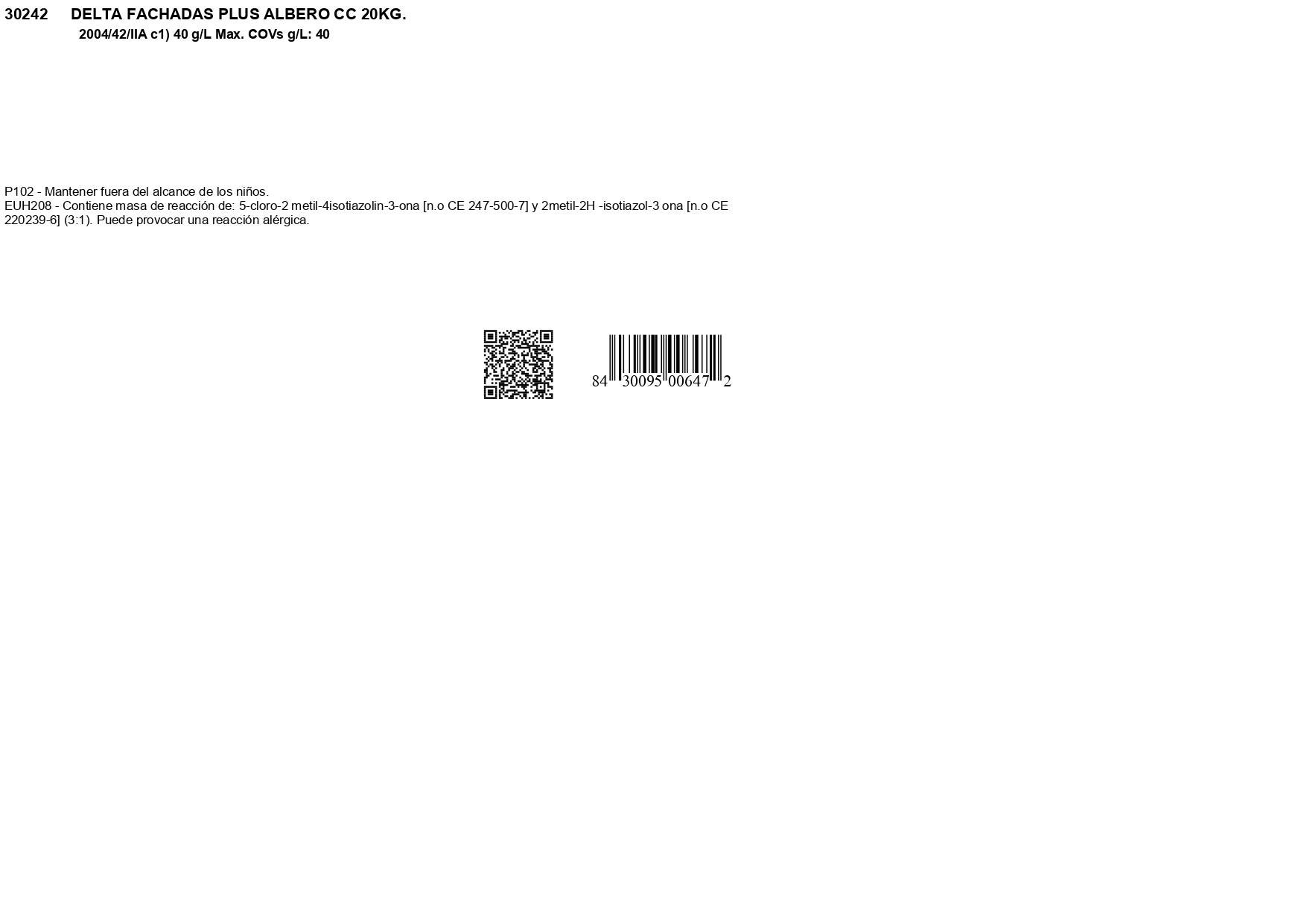 REVESTIMIENTO FACHADAS DELTA PLUS  20KG ALBERO - 4