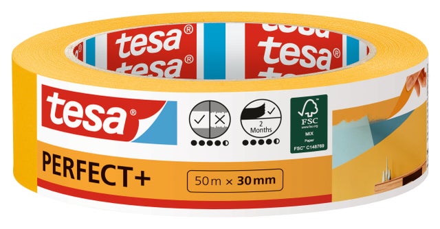 Cinta de pintor TESA Perfect + 50 m x 30 mm