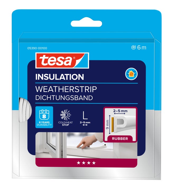 Fita de calafetagem 6M PVC BRANCO TESA P-PROFILE