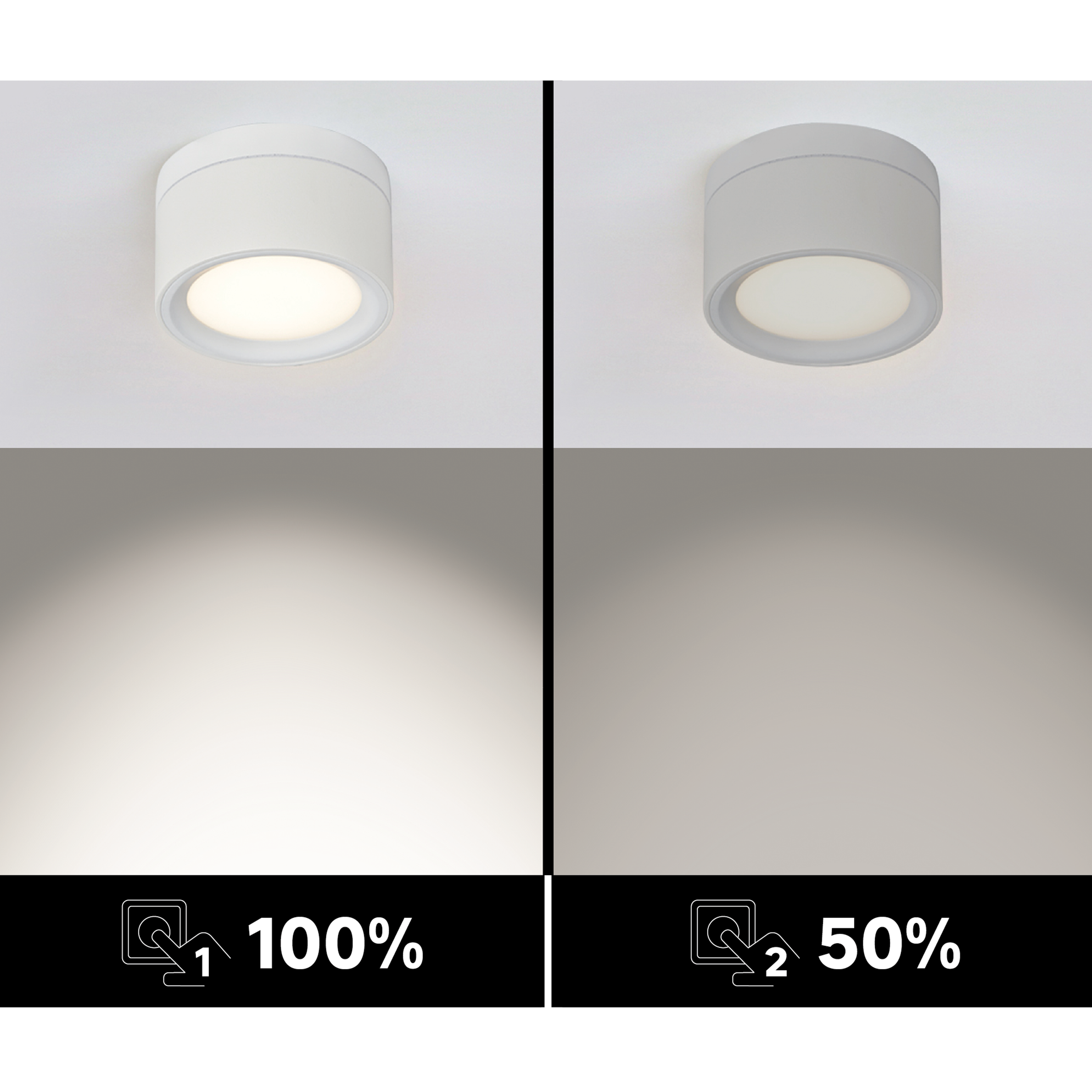 Oprawa natynkowa Tori LED 850 lm 4.9W barwa ciepła, neutralna, zimna 10 cm biała IP44 Inspire - 6