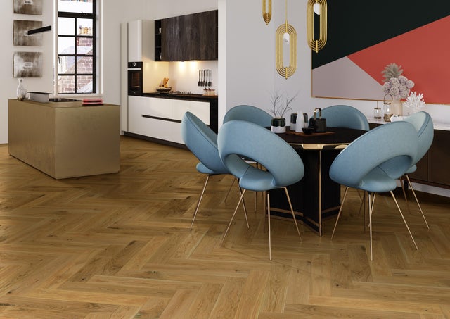 Parquet multistrato spina italiana M ARTENS spazzolato natura 0.65 m²