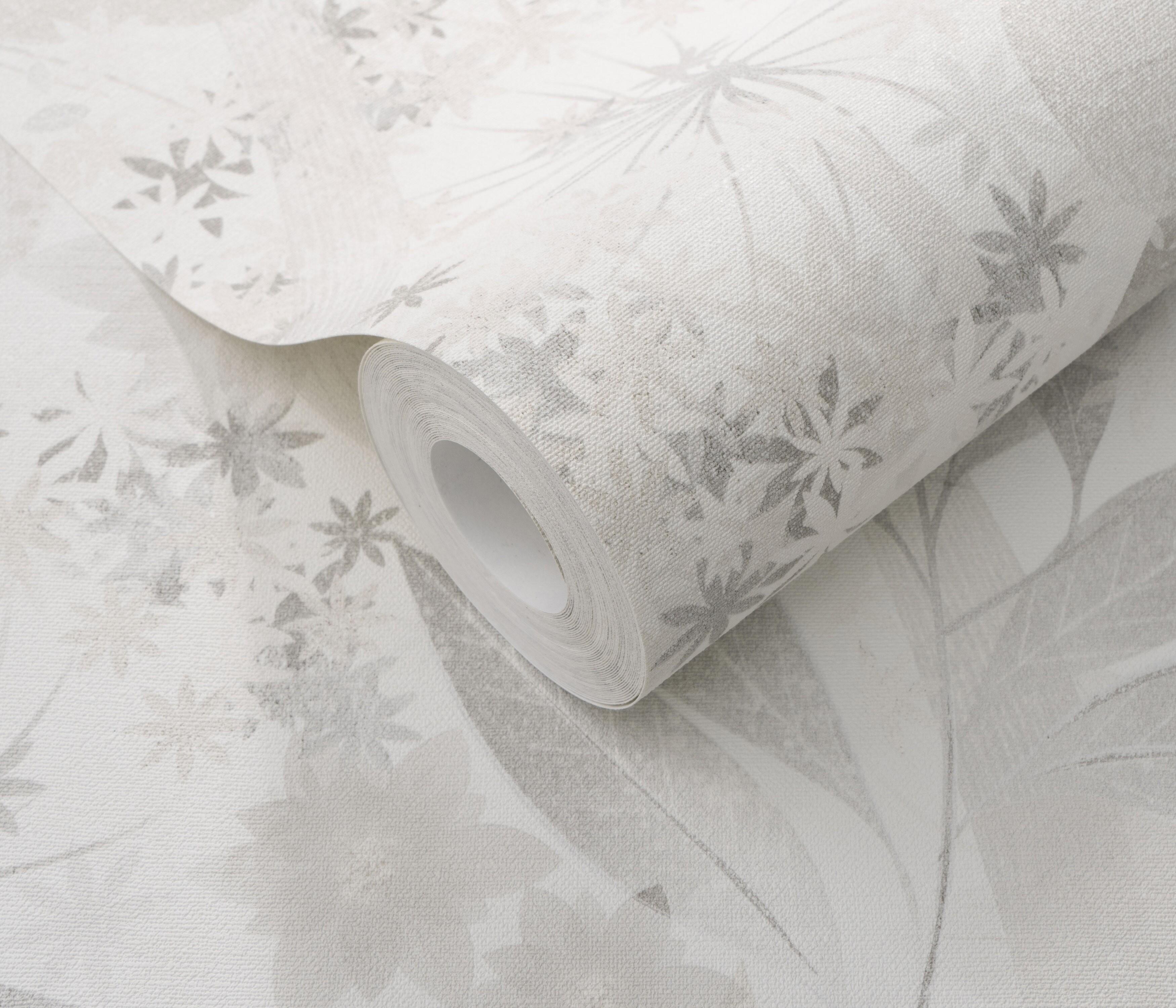 Papel pintado vinilo aplicación cola en pared Harmony deluxe 3 gris  SAINT HONORE 53cmx10.05m lavable - 5