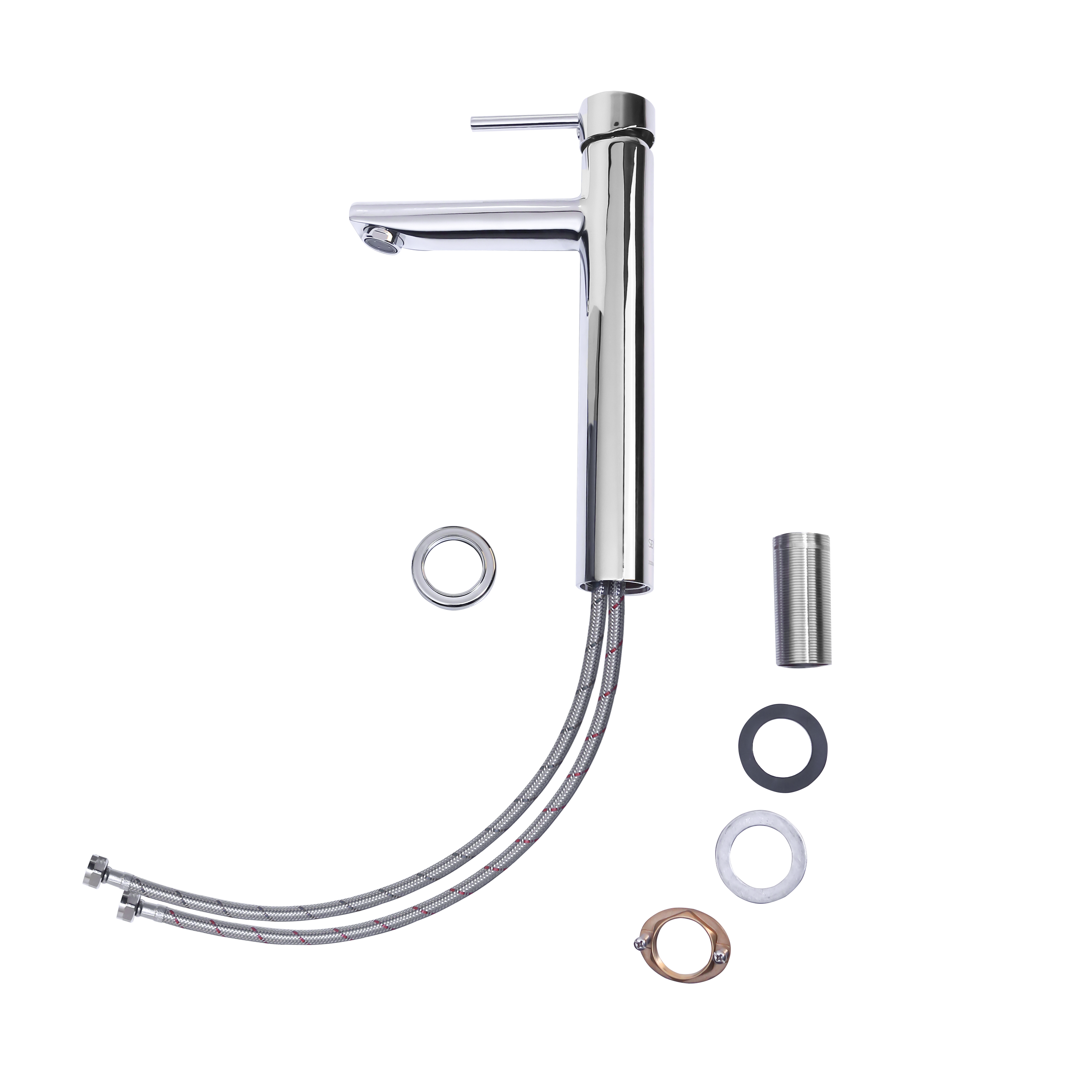 Grifo de lavabo SENSEA Hilo monomando caño alto cromo brillo. Latón - 5