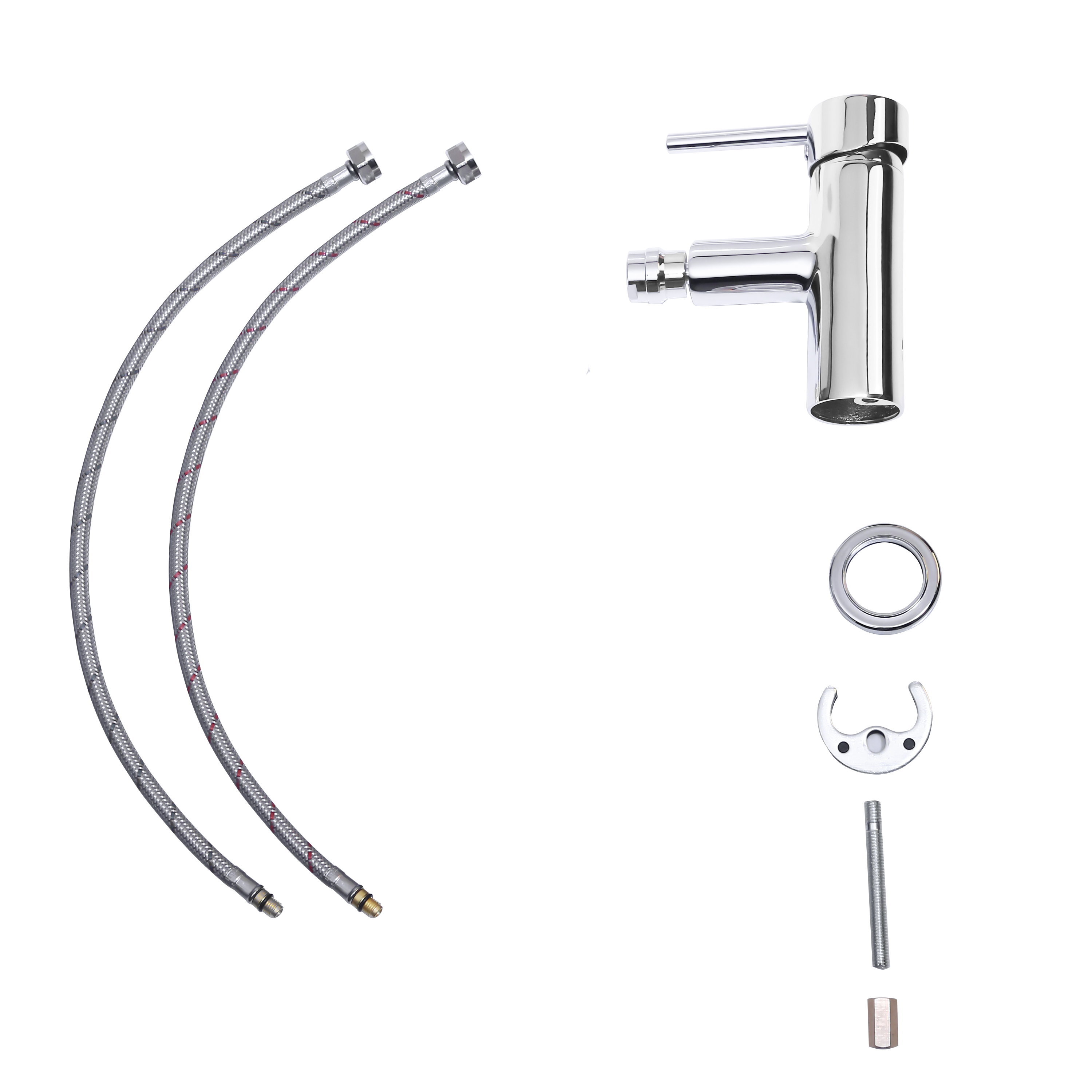 Rubinetto per lavabo a canna bassa getto laminare cristallino Hilo New cromato lucido SENSEA H 15 cm - 15