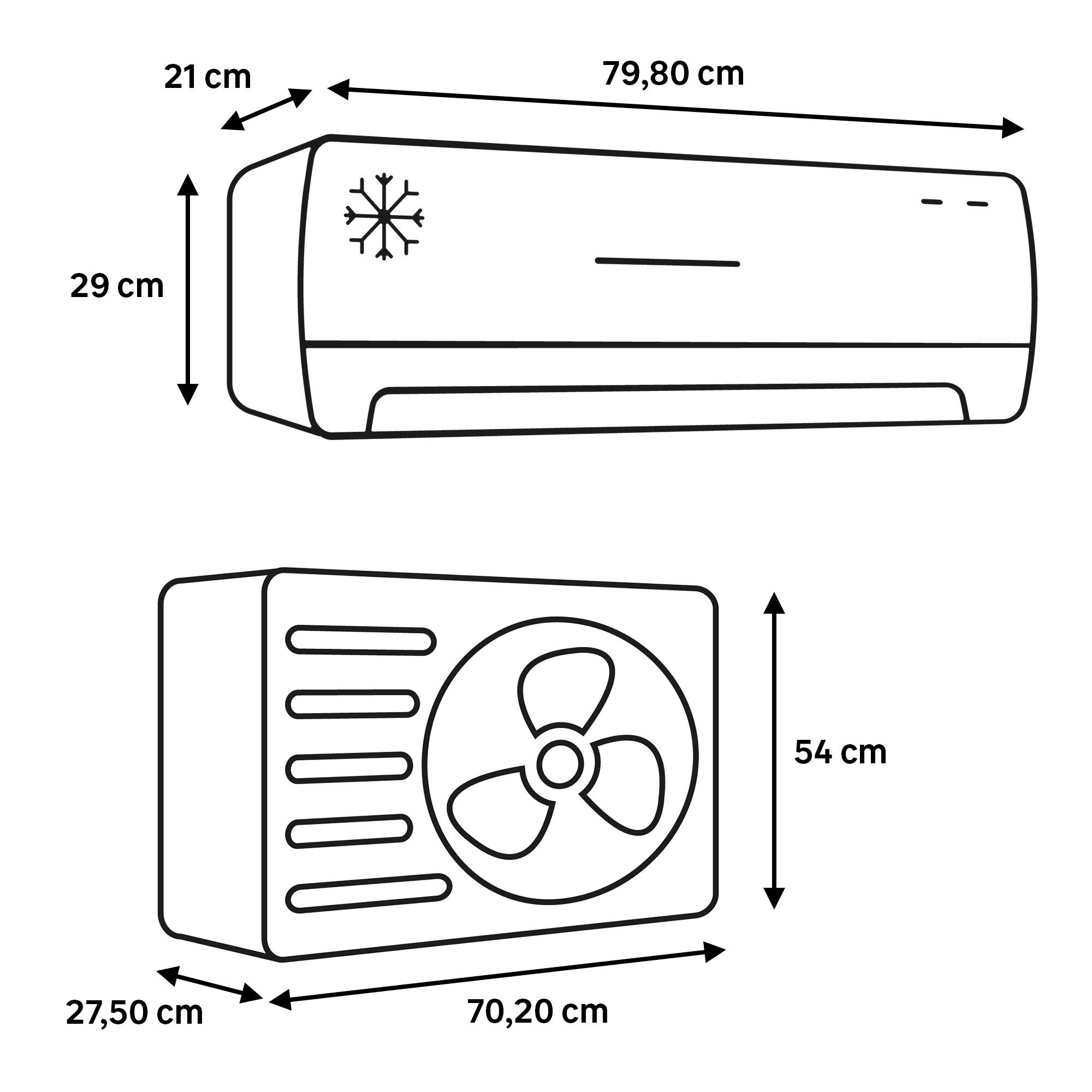 Aire acondicionado split 1x1 MITSUBISHI H.I. GLOBAL-12 3000 fg Wi-Fi - 7
