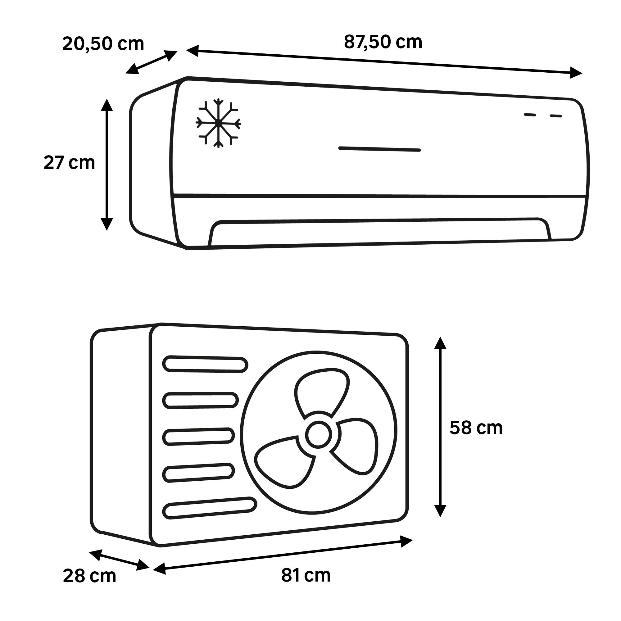 Ar condicionado fixo (2X1) Aire+ TD-WIFI R32 12000+12000 BTU - 5