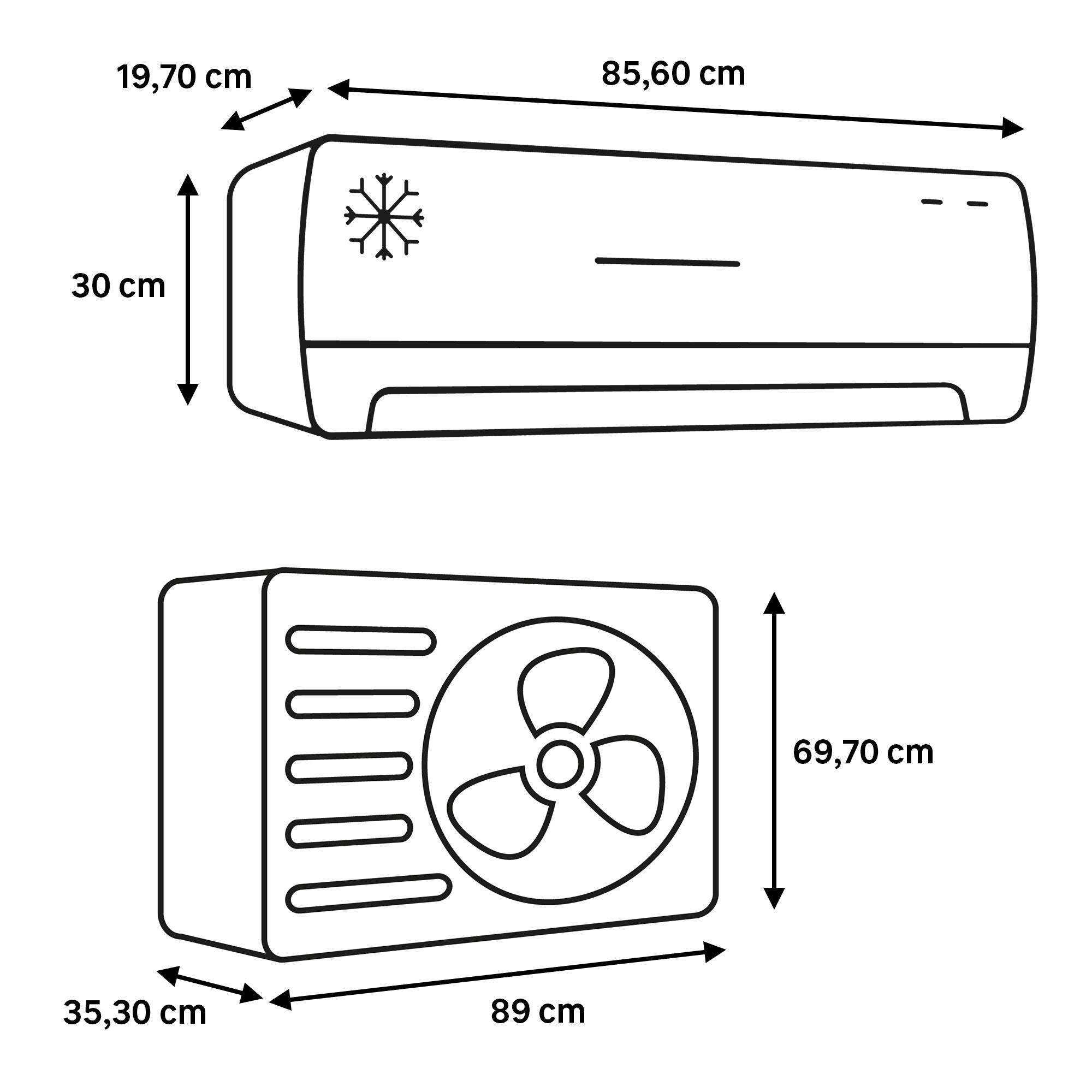 Ar condicionado fixo (2X1) HAIER Perla premium 12+12 KBTU - 2