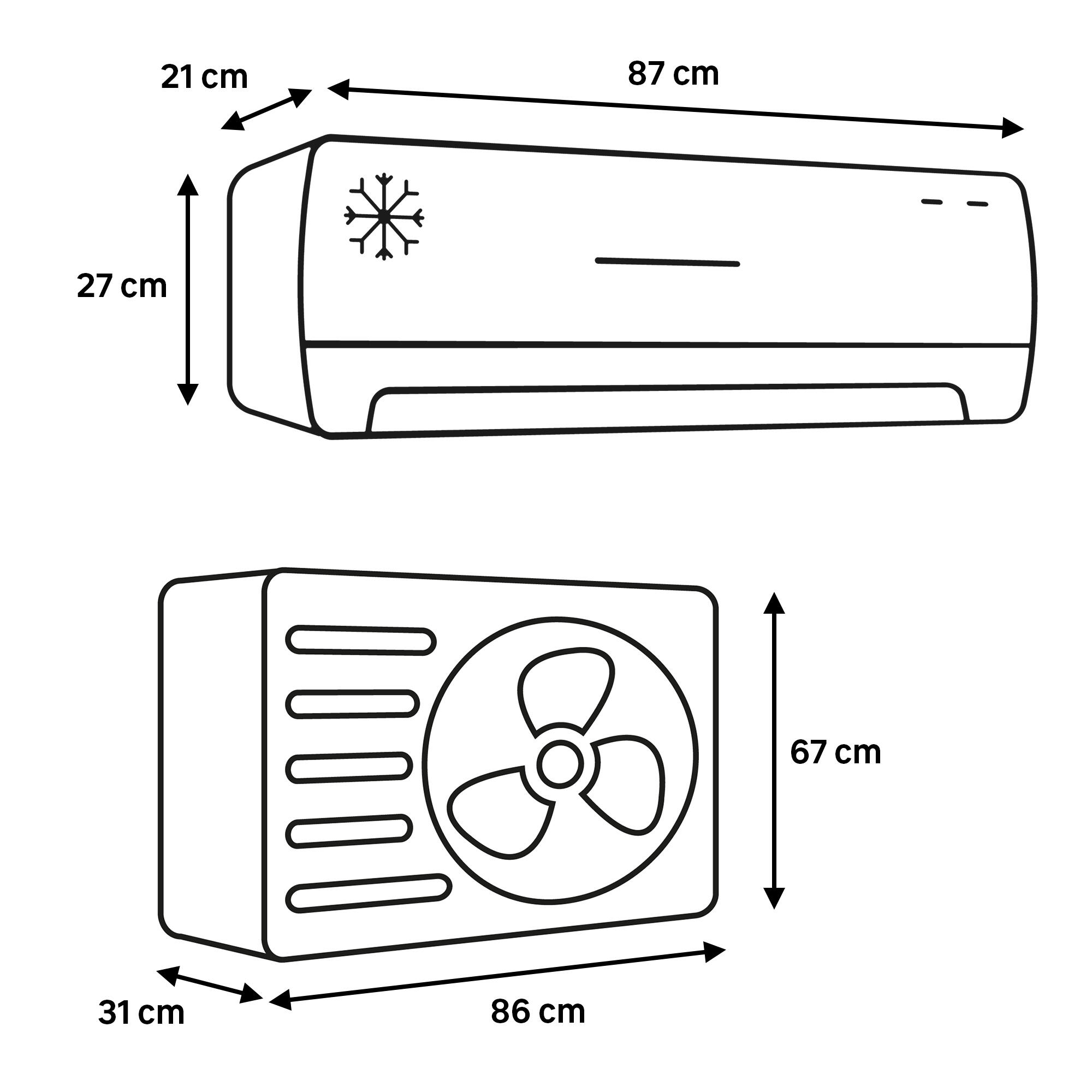 Ar condicionado fixo (4X1) Aire+ TD-WIFI R32 3x9000+12000 BTU - 6