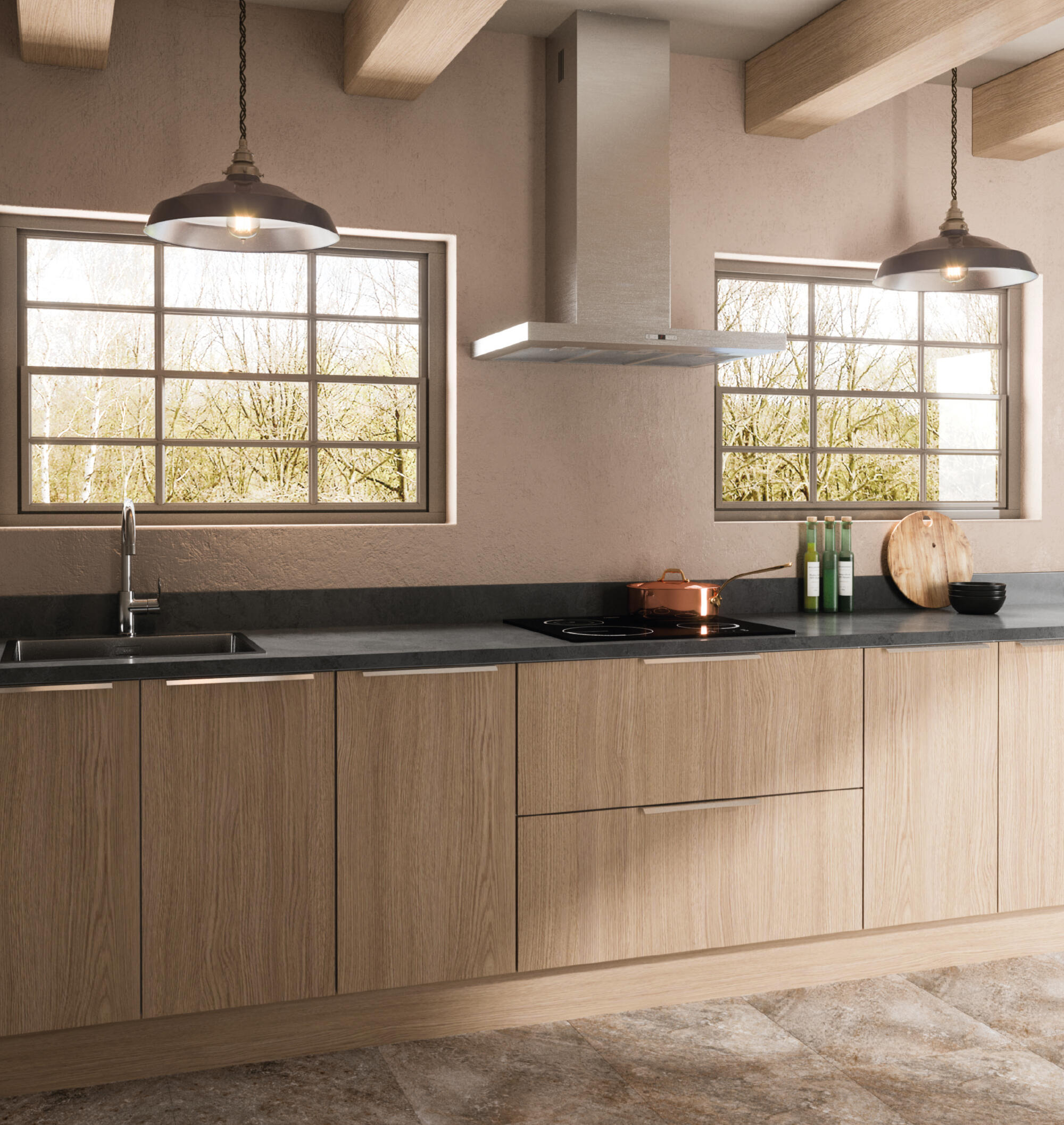 ZÓCALO PARA MUEBLE DE COCINA BORMUJOS ROBLE CLARO MATE AGLOMERADO 10/19MMX2,40M 1UD - 2