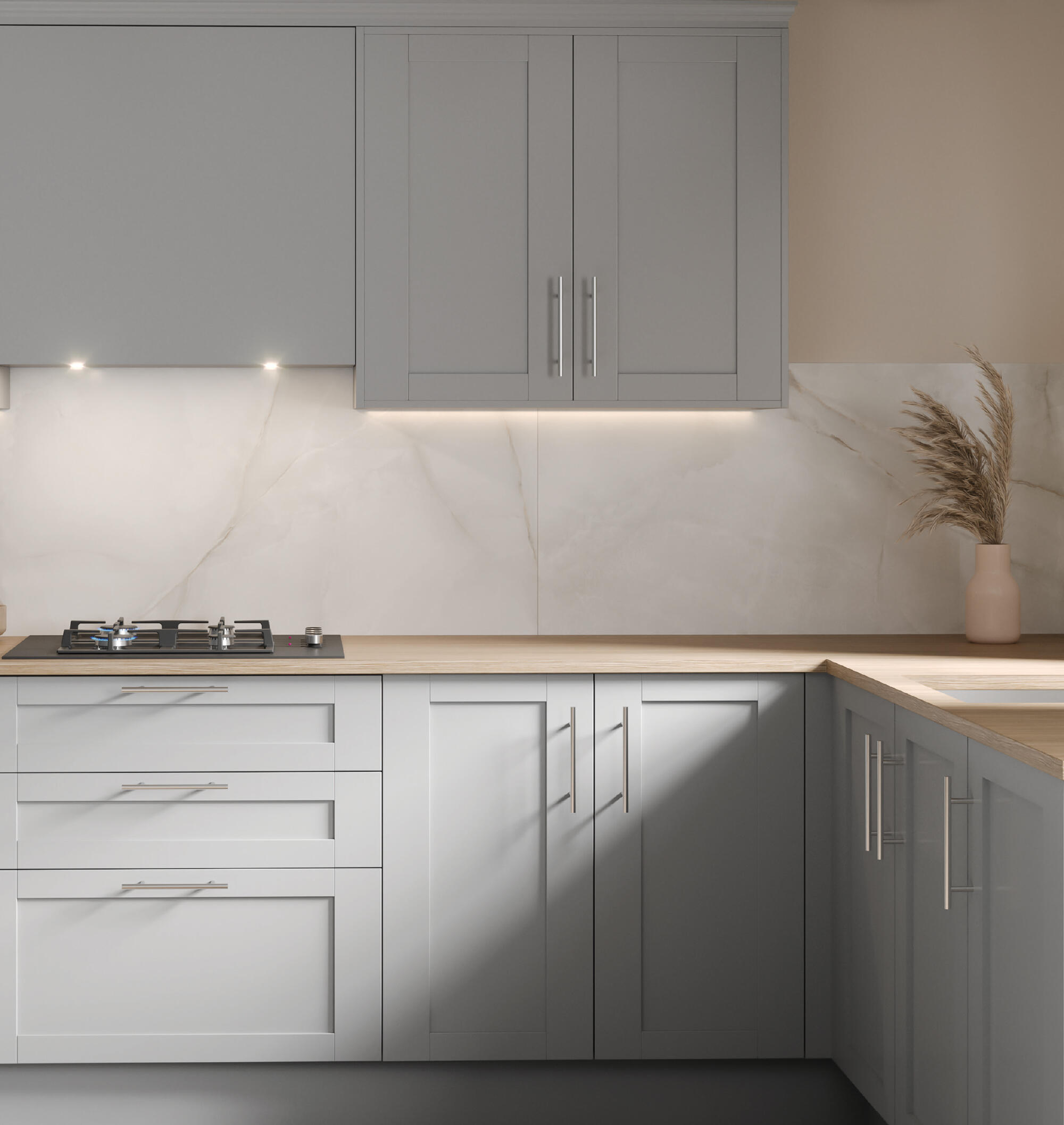 ZÓCALO PARA MUEBLE DE COCINA MENORCA GRIS CLARO MATE SUPERPAN 10/22MMX2,40M 1UD - 6