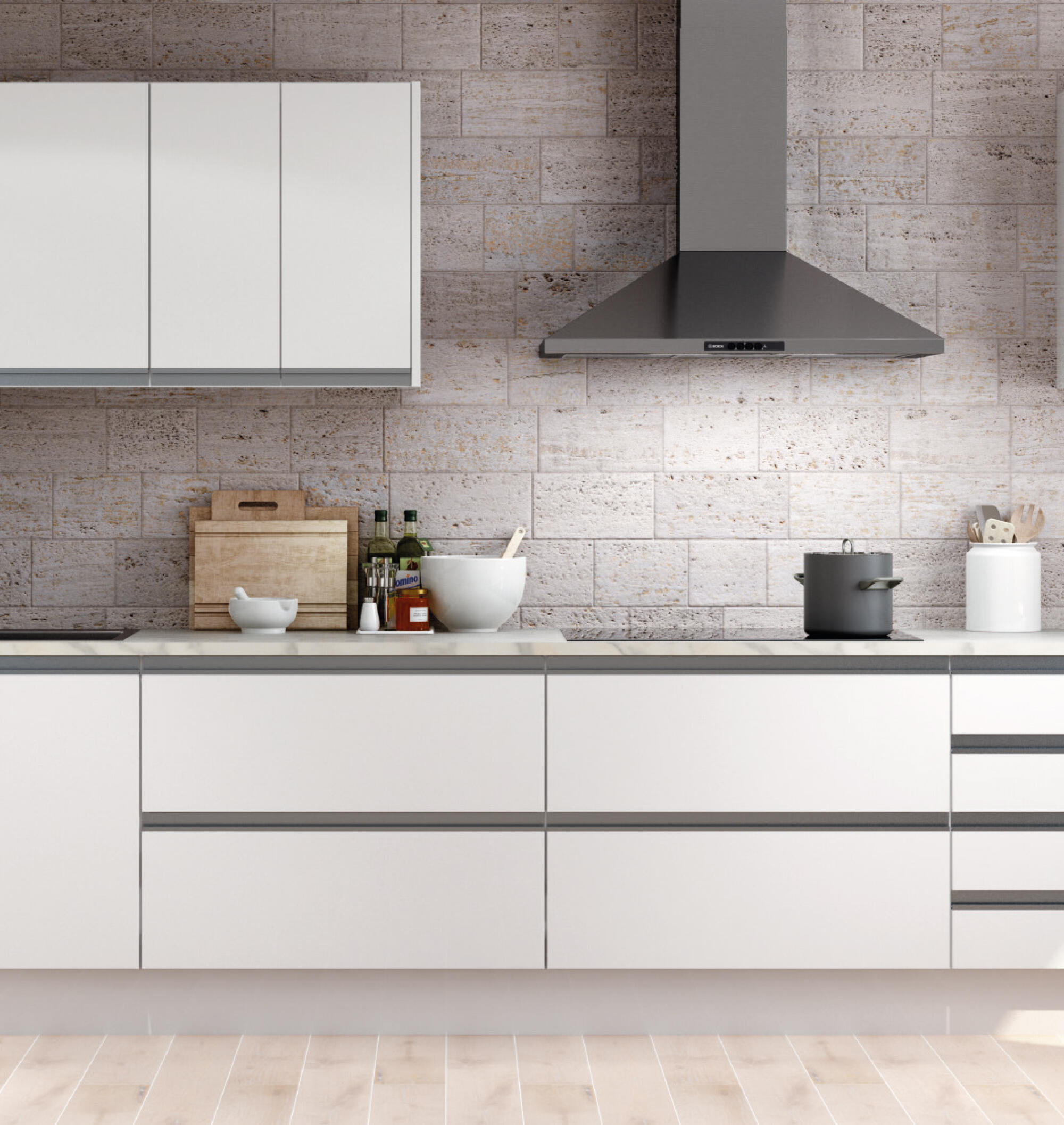 FRENTE CAJÓN PARA MUEBLE DE COCINA TOLEDO BLANCO BRILLO PET 40X60CM - 4