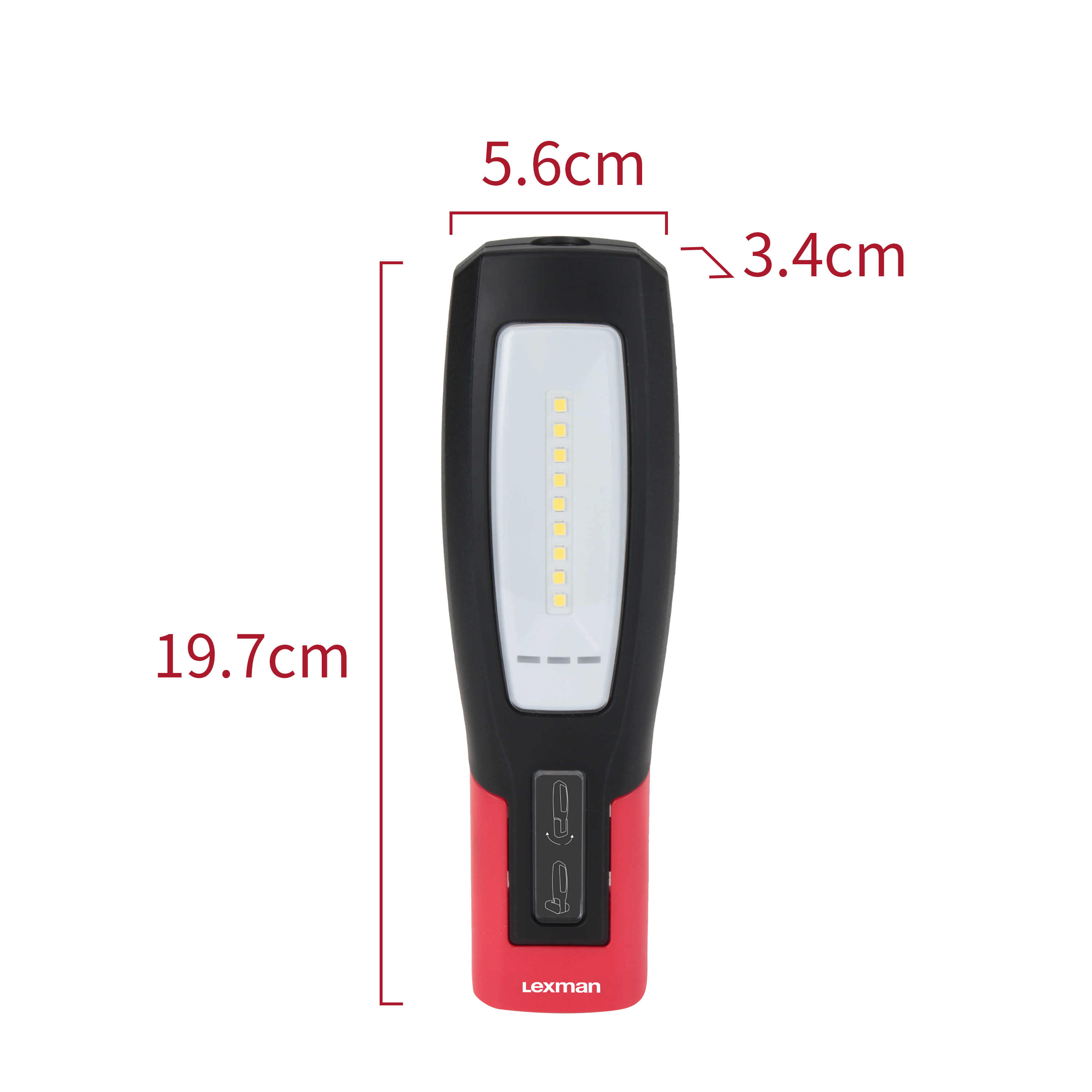 Akumulatorowa lampa robocza LED z magnesem 500 lm USB-C  Lexman - 15