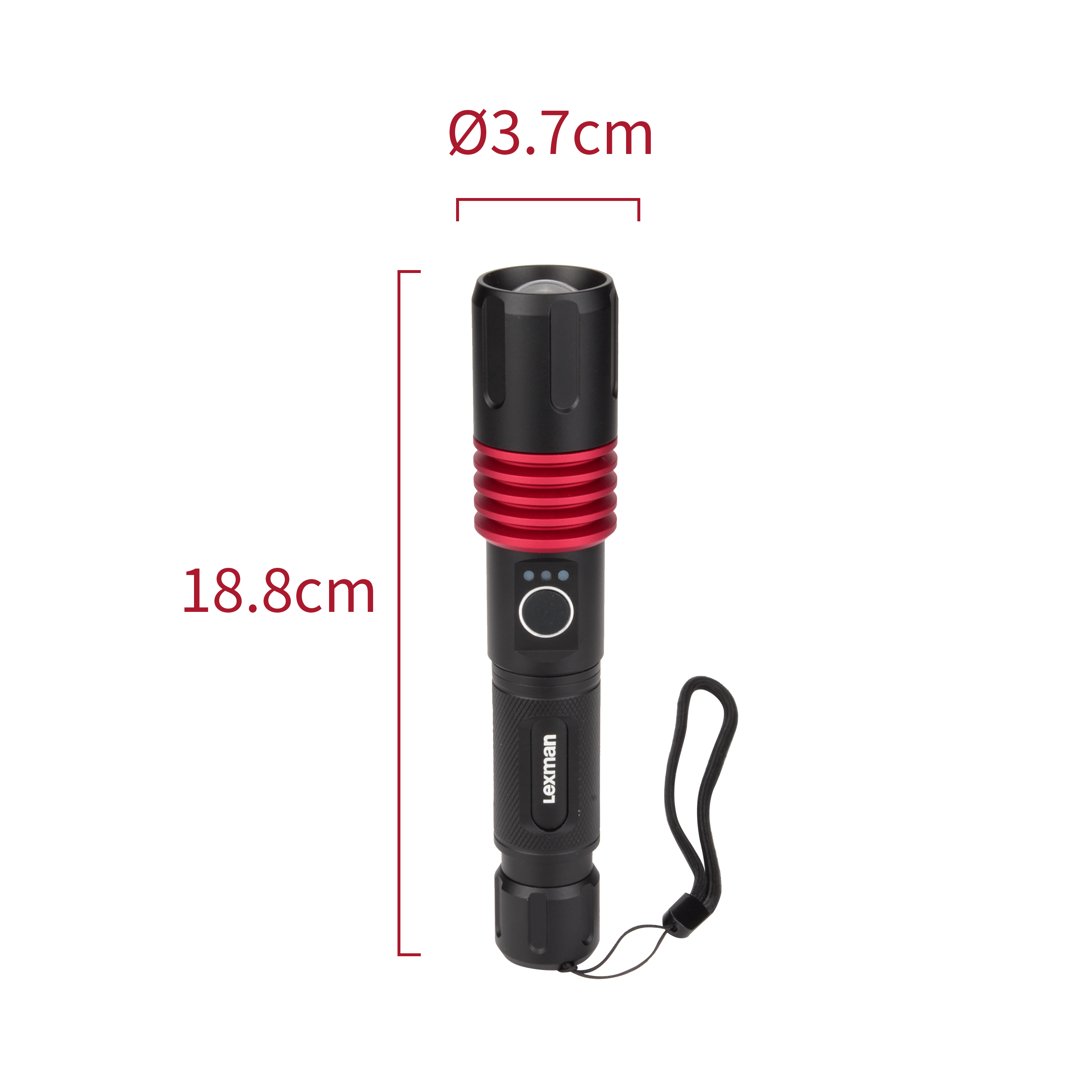Kompaktowa latarka ledowa aluminiowa 800 lm USB-C Lexman - 11