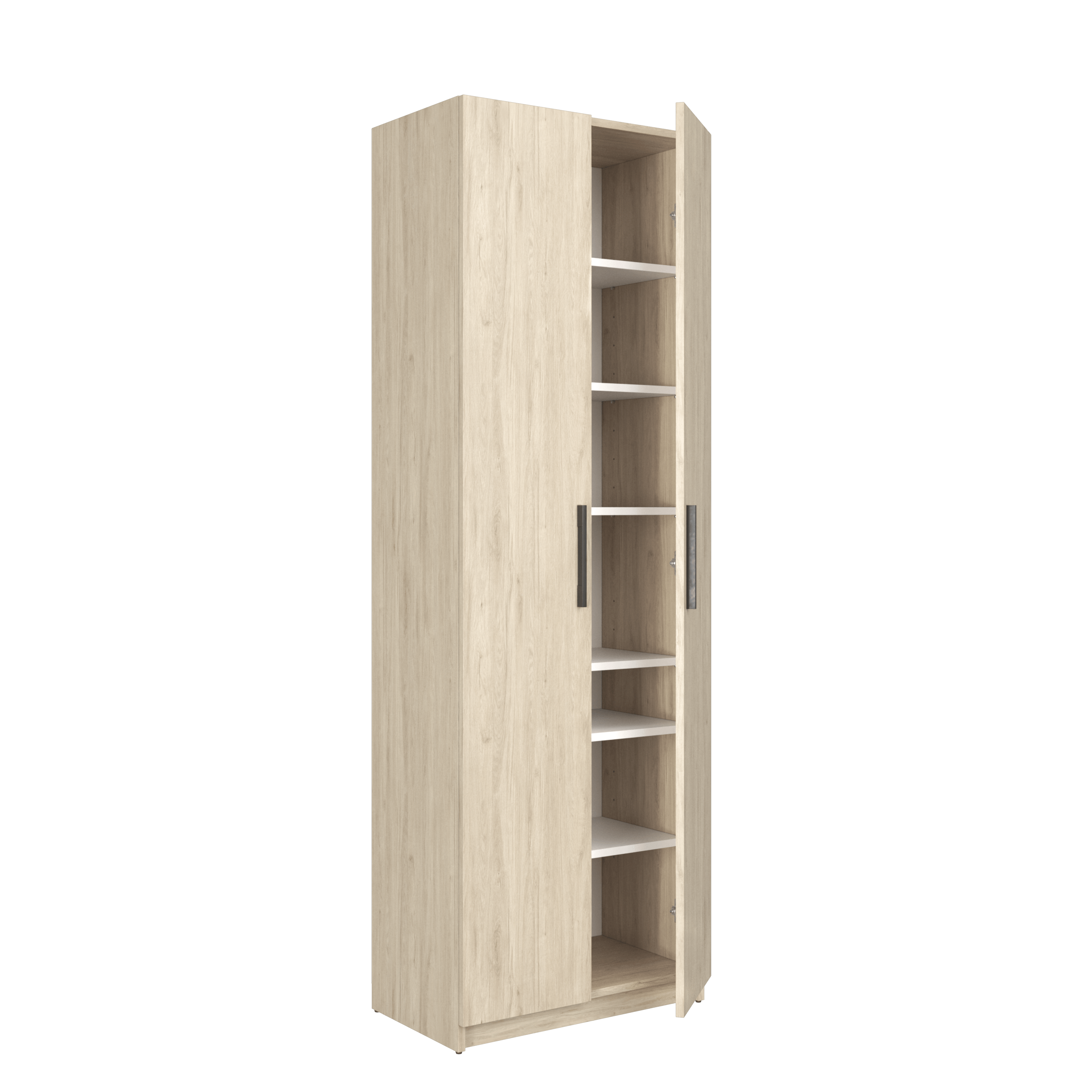 Sapateira 2 portas 21 pares 180x60x35,6 cm carvalho natural Homes Nimes - 3