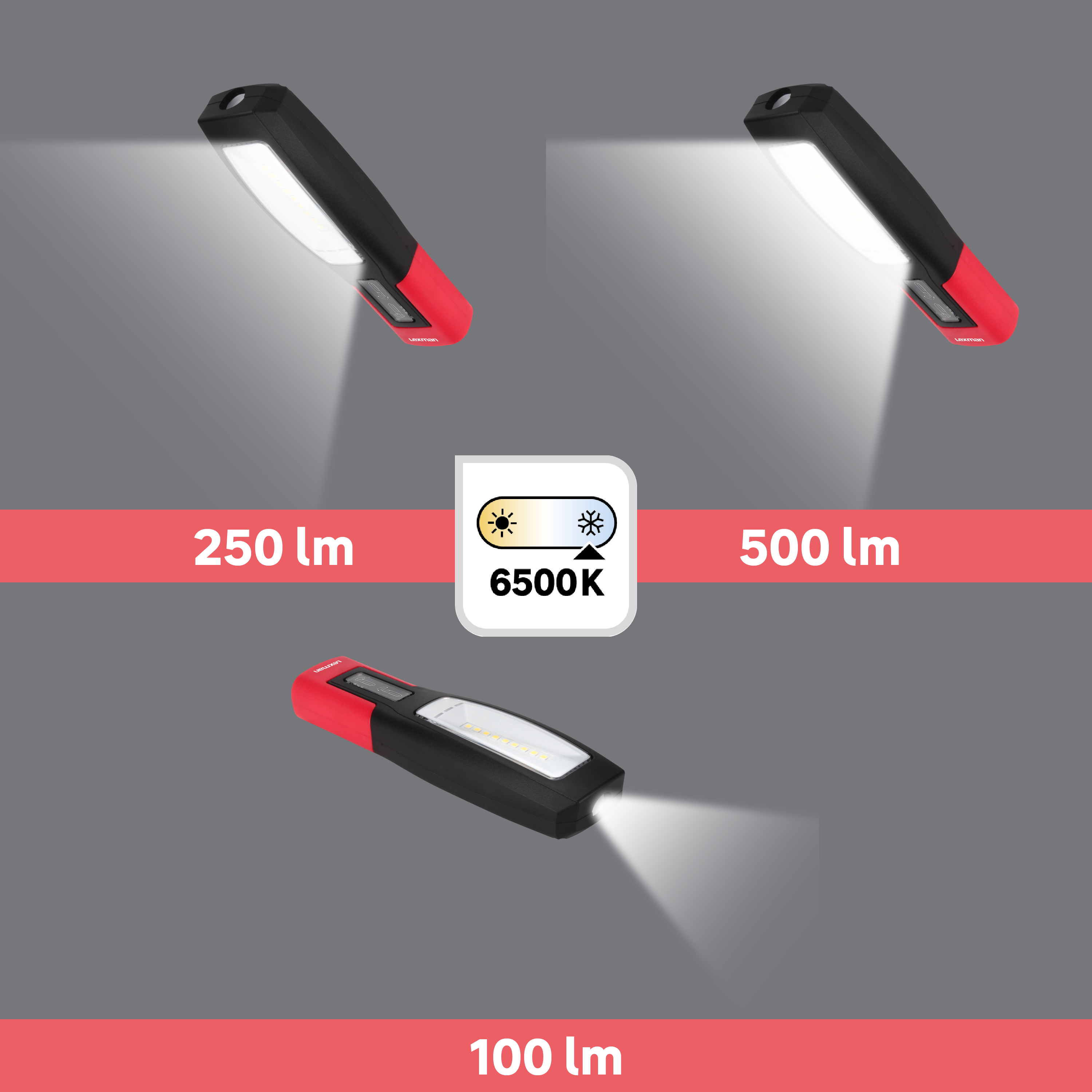 Akumulatorowa lampa robocza LED z magnesem 500 lm USB-C  Lexman - 8